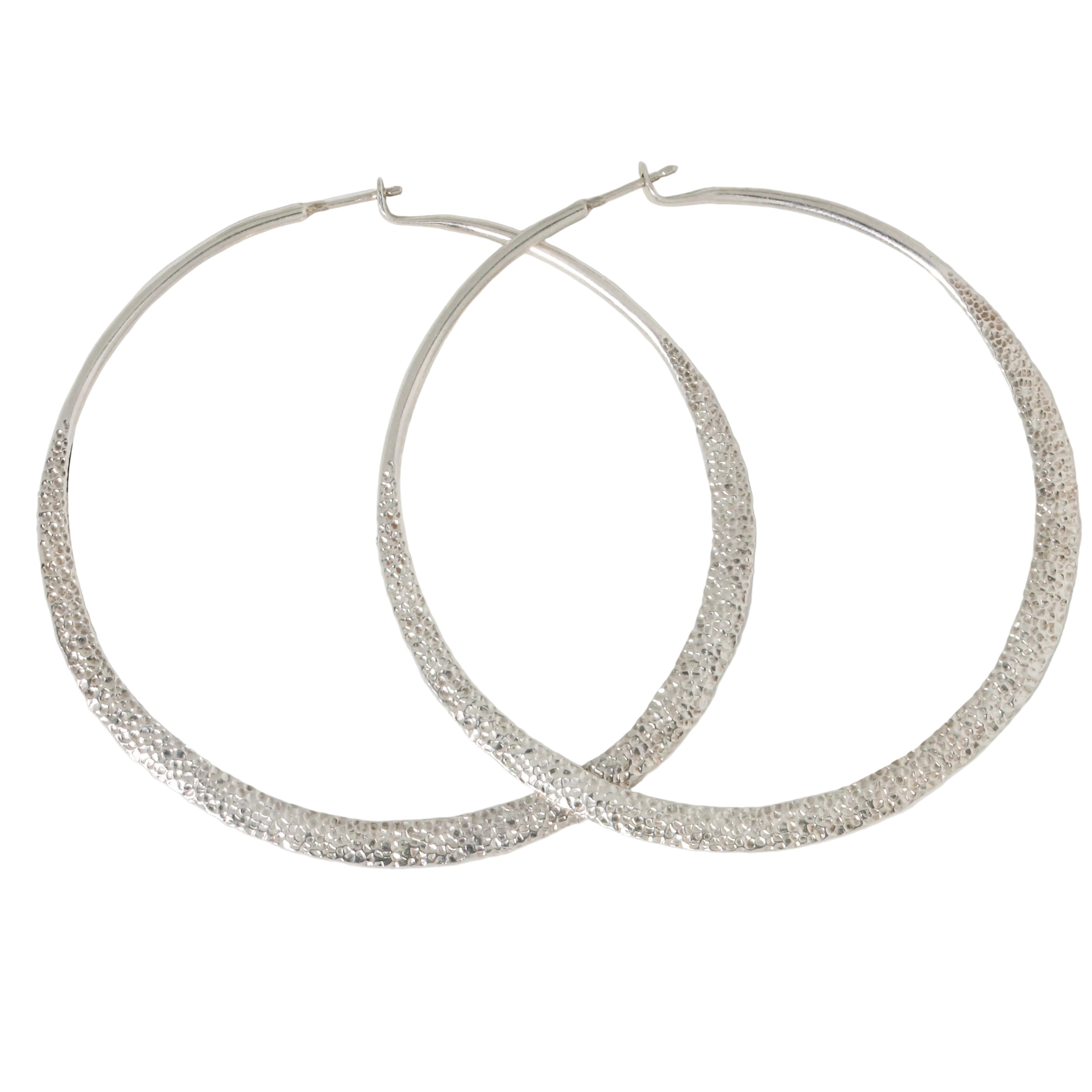 Dimple Textured Hoop Earrings-Southwest