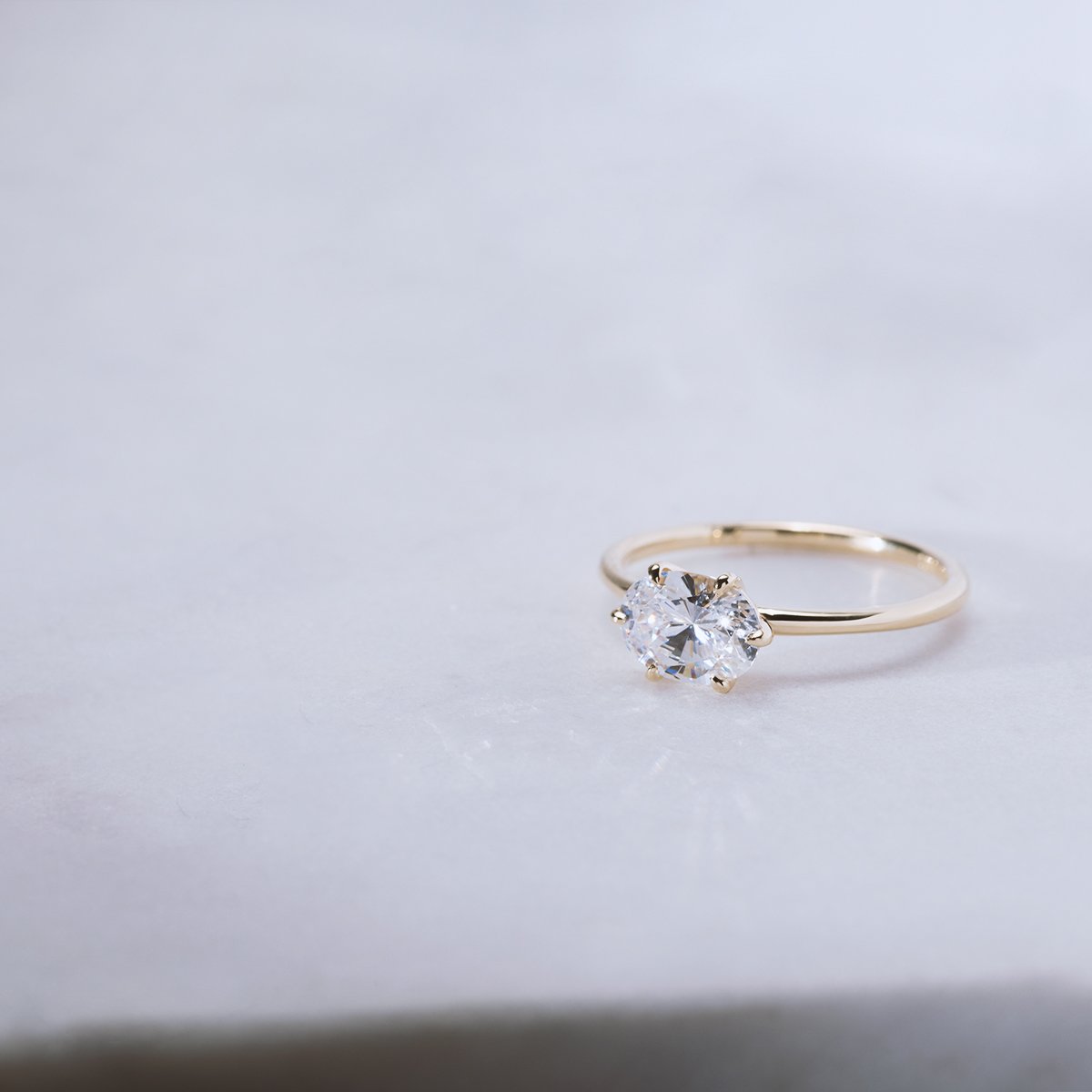 East-West Pixie Engagement Ring-Unbridaled Collective
