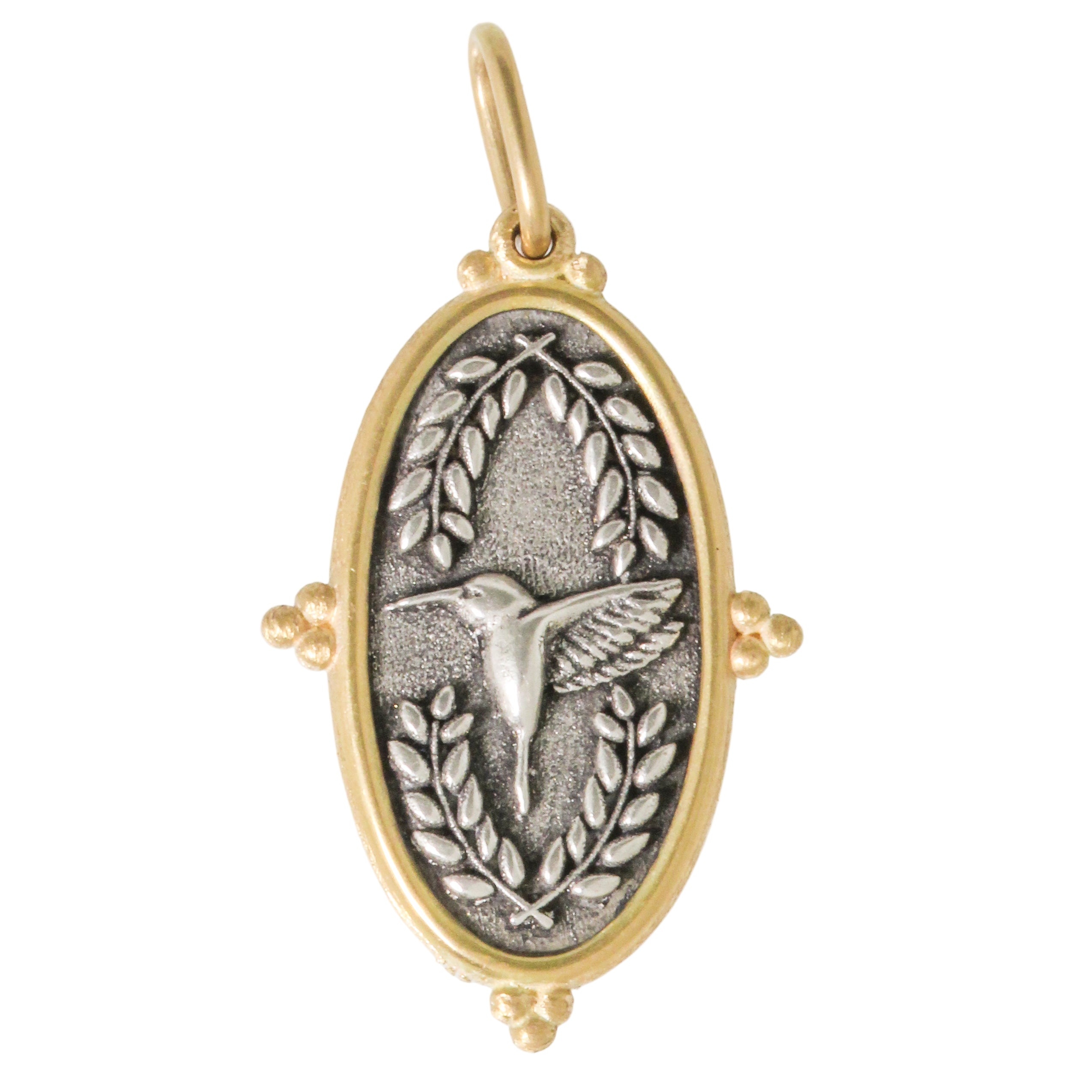 Elongated Hummingbird + Vines Charm-Erica Molinari