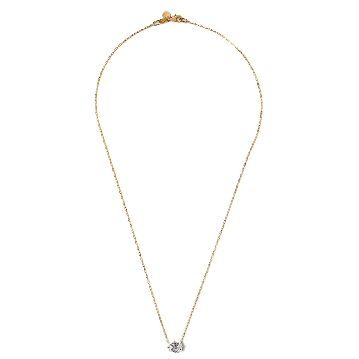 Emerald Cut Diamond Pendant Necklace-Unbridaled Collective