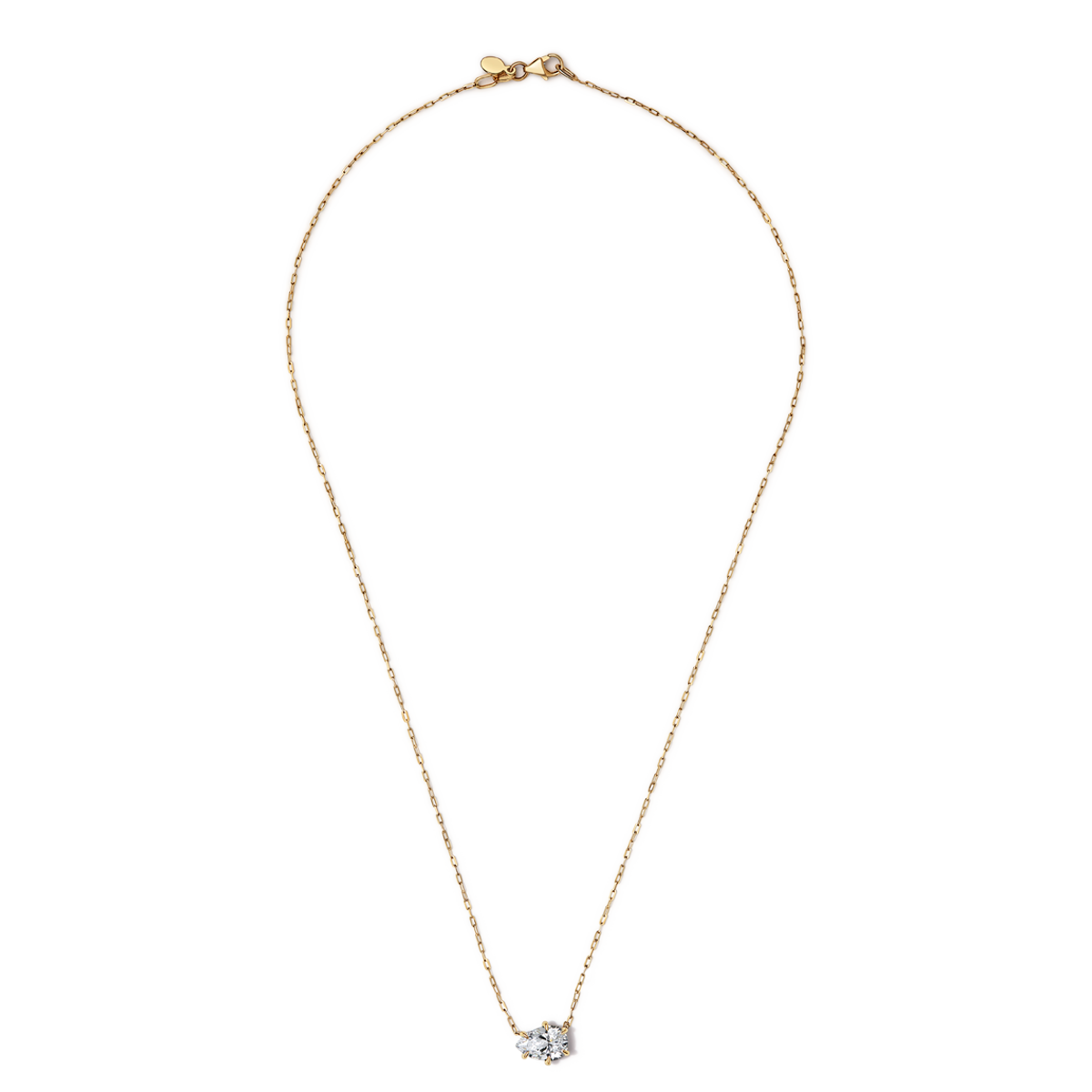 Teardrop Diamond Pendant Necklace