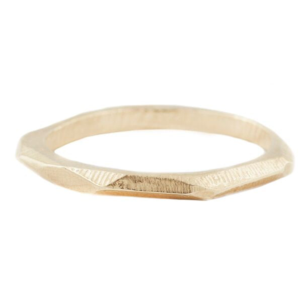 Faceted Crag Textured Ring-Adeline