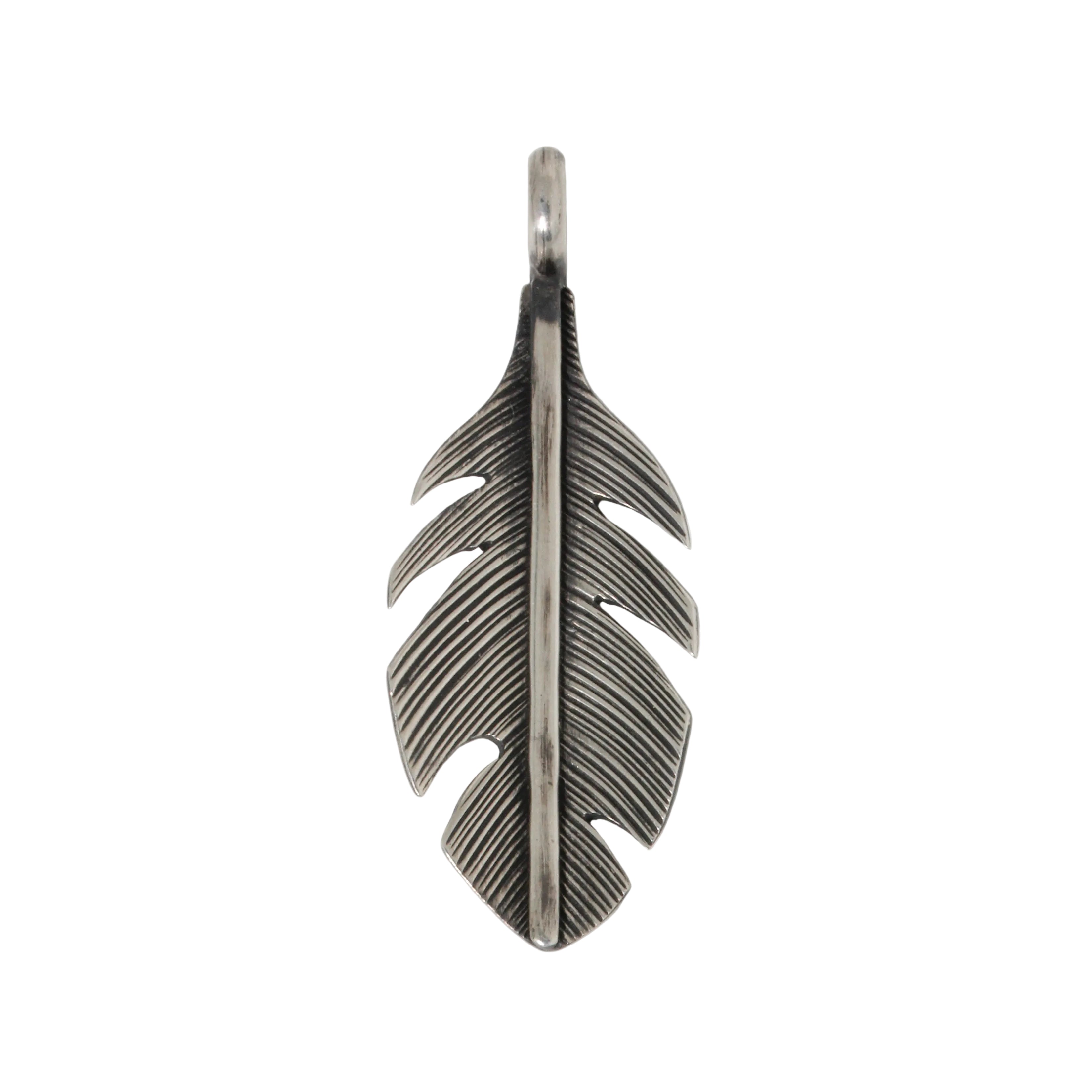 Flared Feather Pendant by Lena Platero-Southwest
