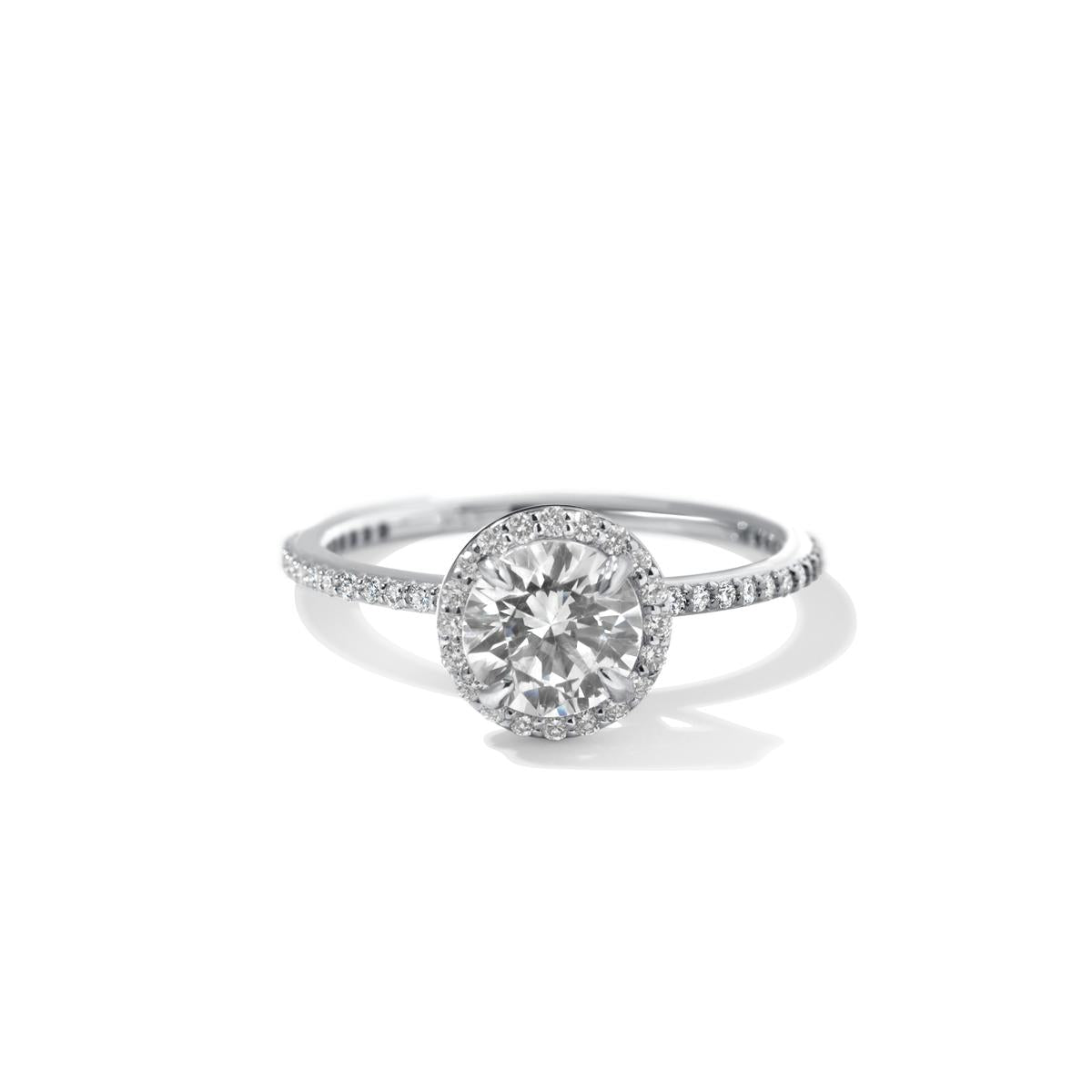 Halo Pave Engagement Ring-Unbridaled Collective
