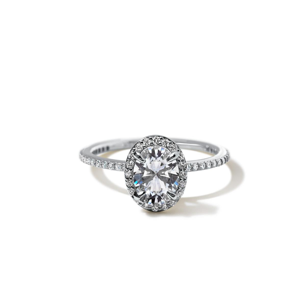 Halo Pave Engagement Ring-Unbridaled Collective