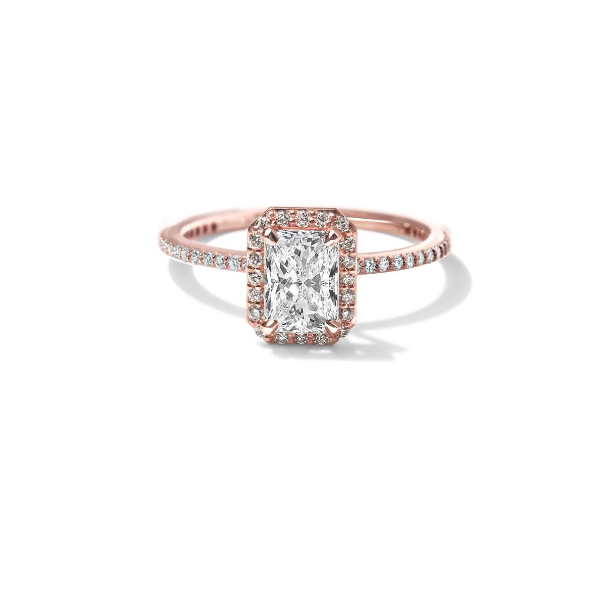 Halo Pave Engagement Ring-Unbridaled Collective