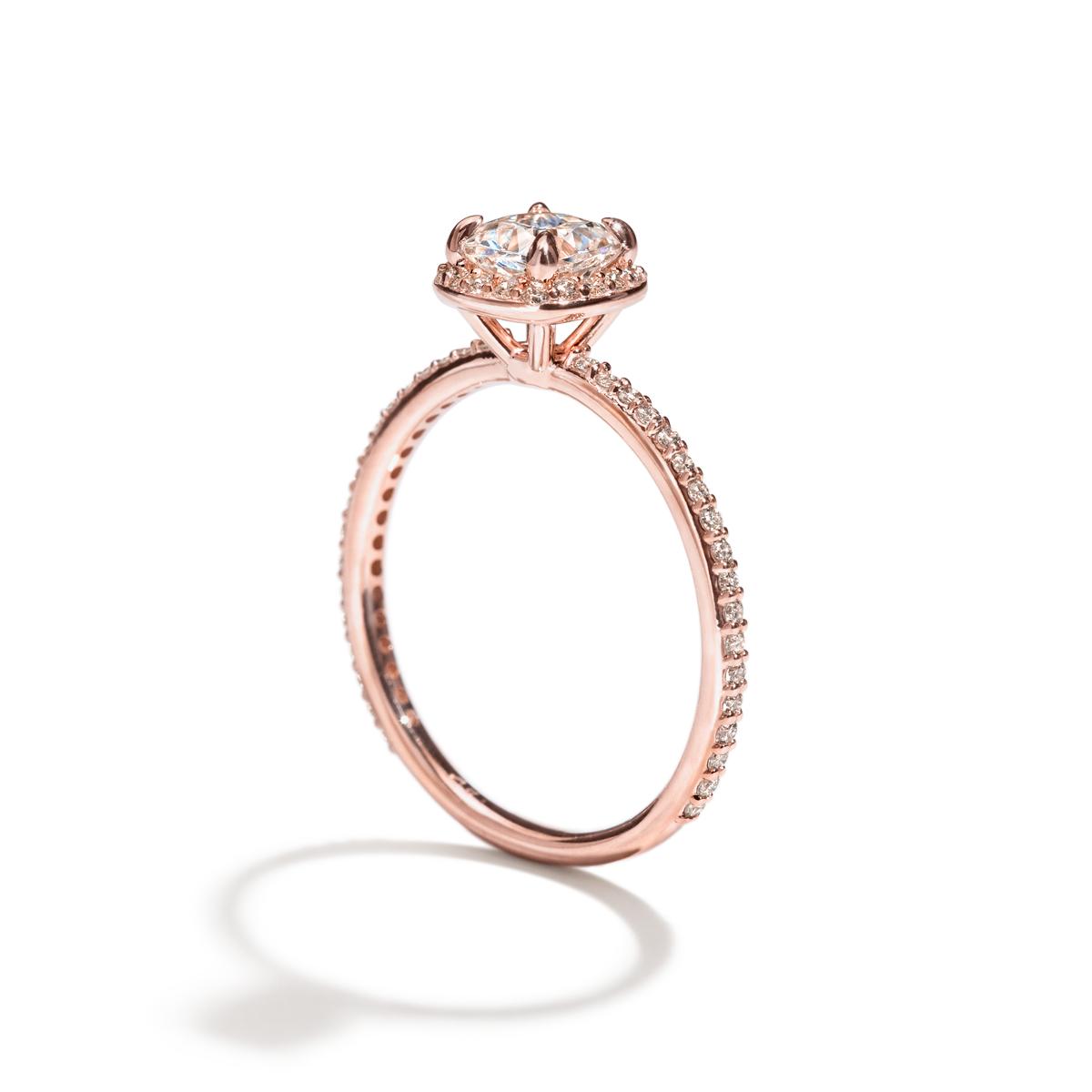 Halo Pave Engagement Ring-Unbridaled Collective