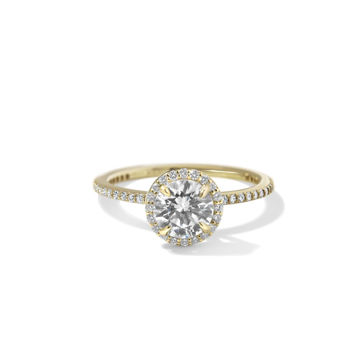 Halo Pave Engagement Ring-Unbridaled Collective