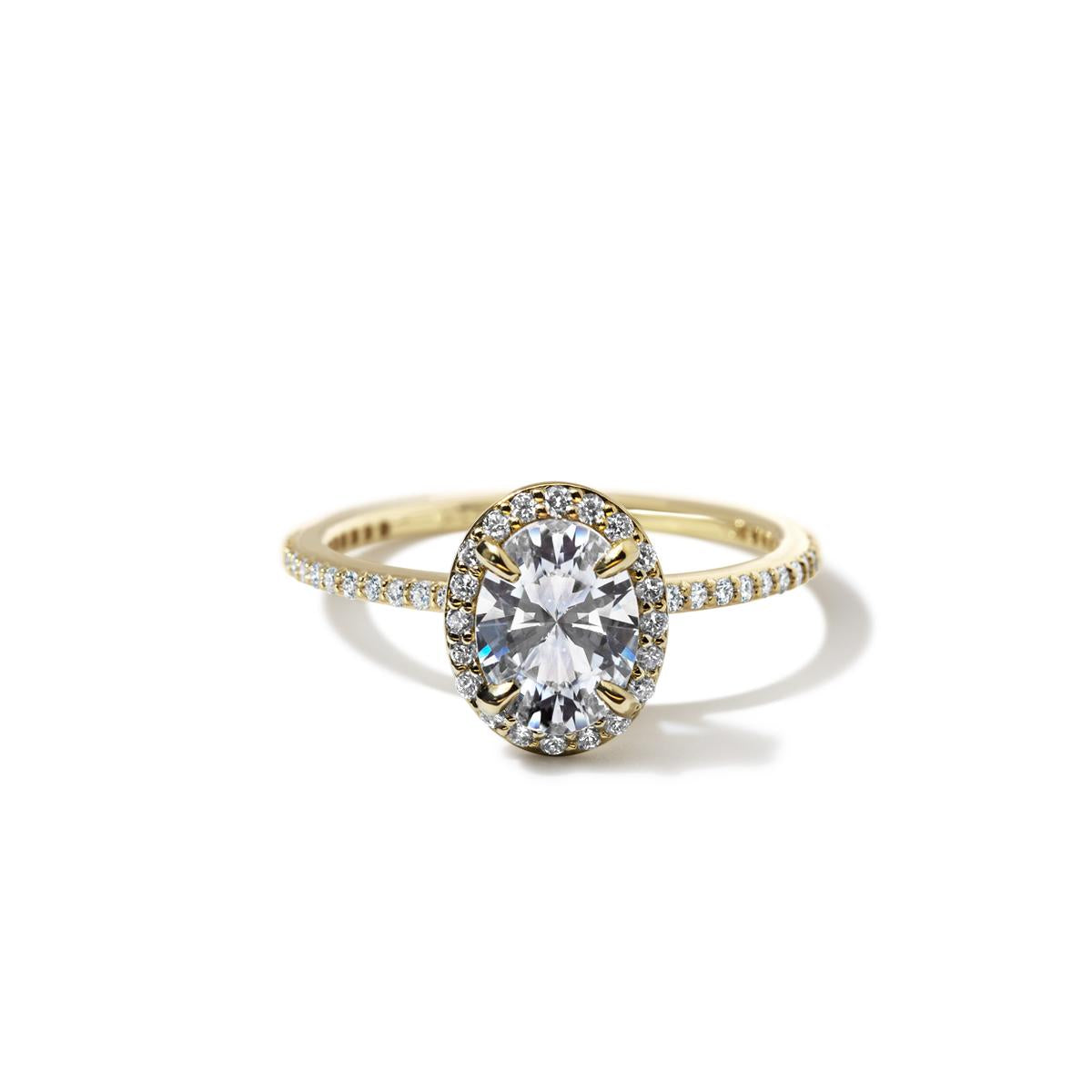 Halo Pave Engagement Ring-Unbridaled Collective