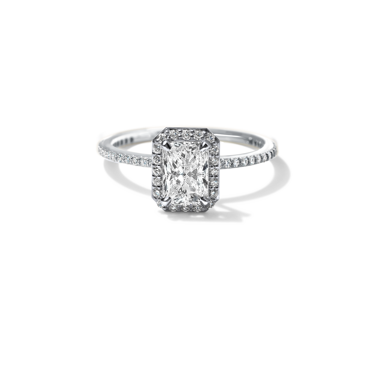Halo Pave Engagement Ring
