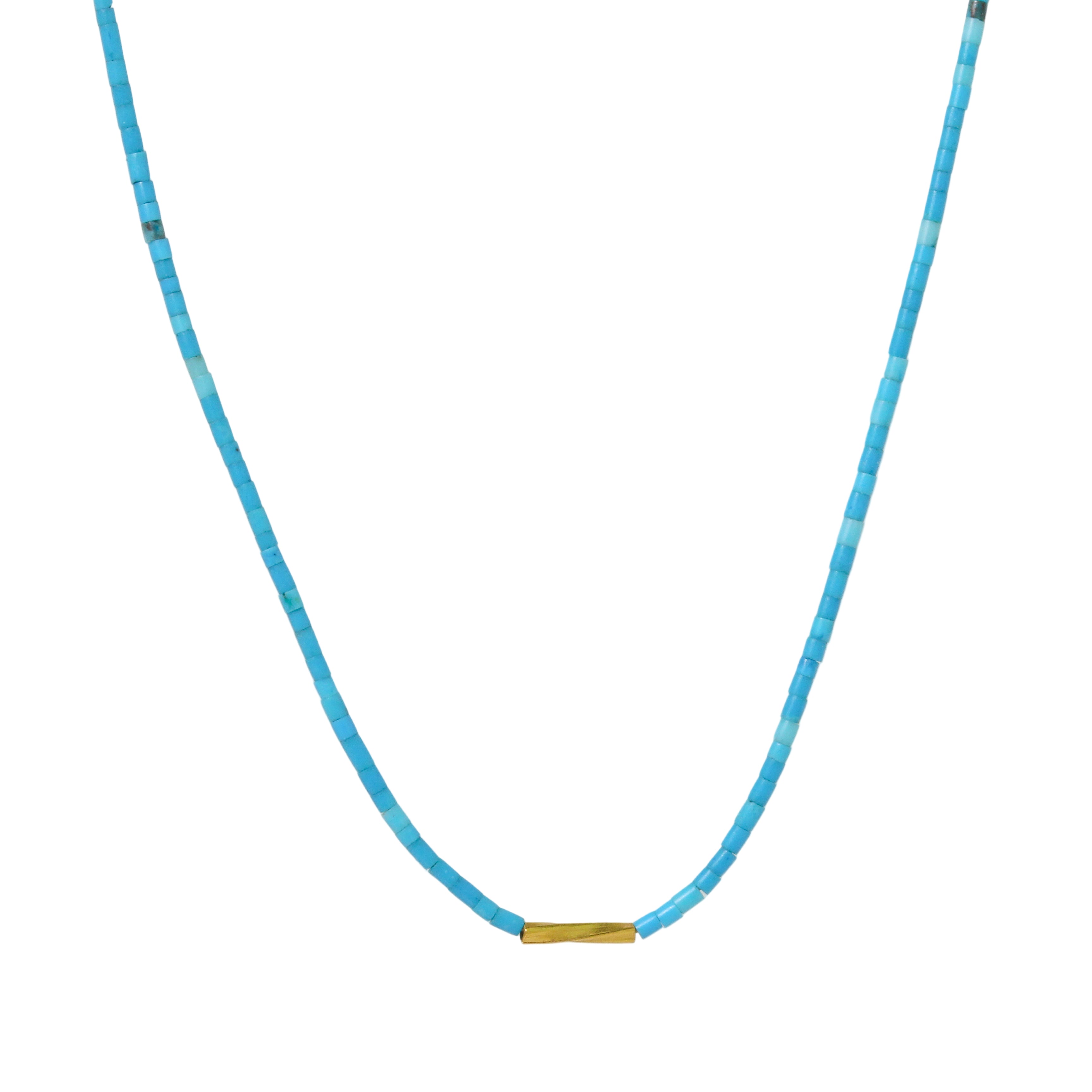 Heishi Beaded Turquoise Necklace-Margaret Solow