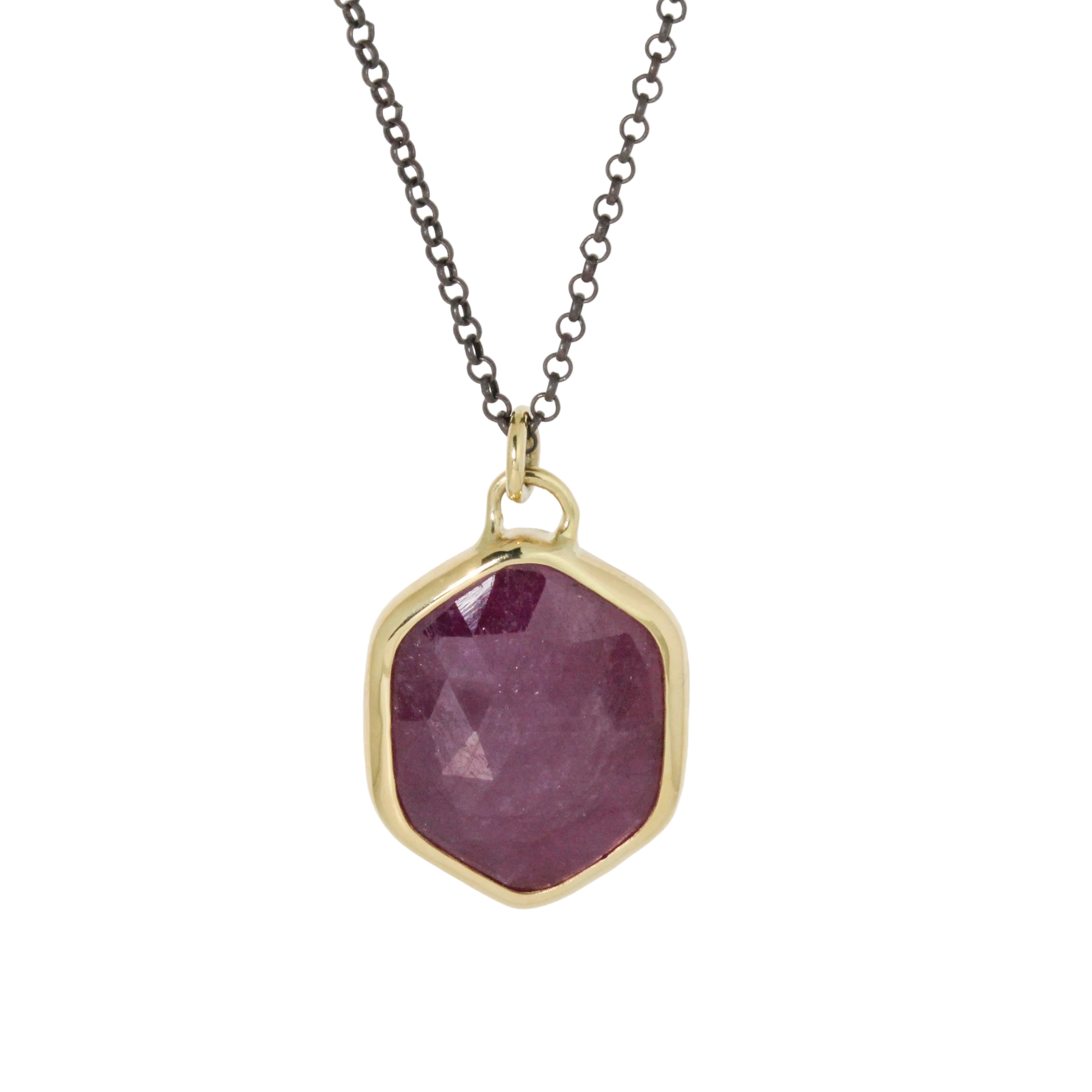 Hex Indian Ruby Necklace-Sara Thompson