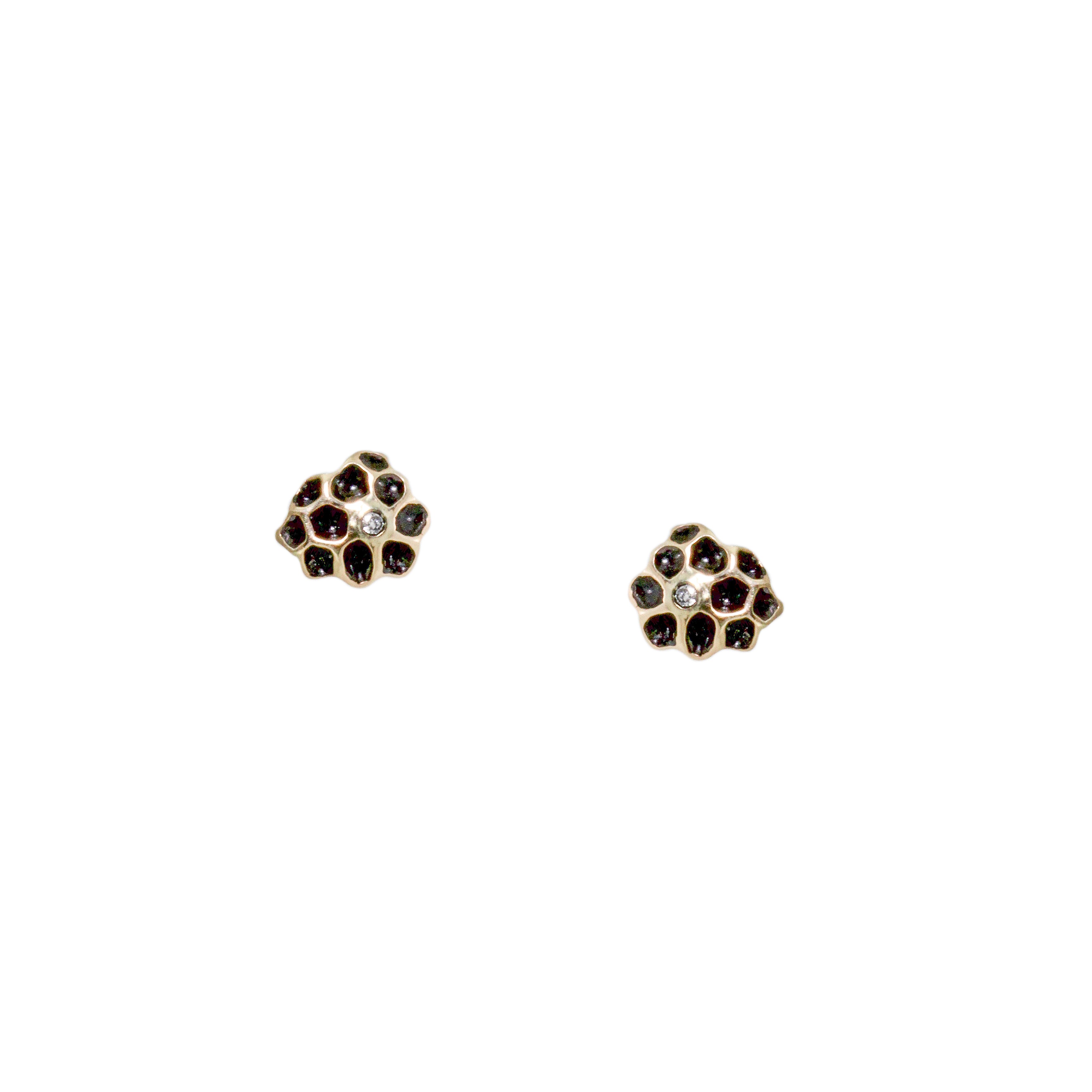 Honeycomb Post Earrings-Jamie Joseph