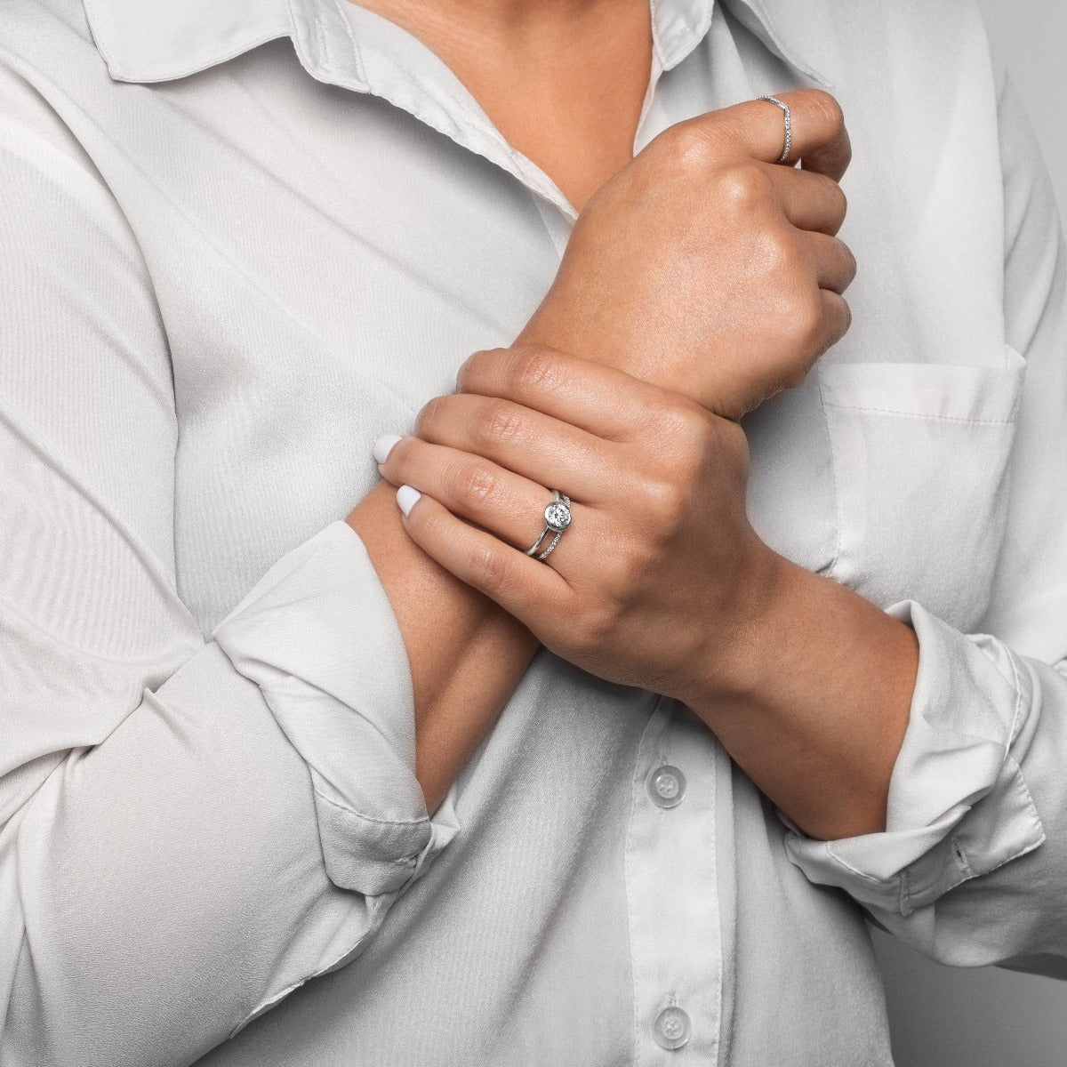 Bezel Engagement Ring