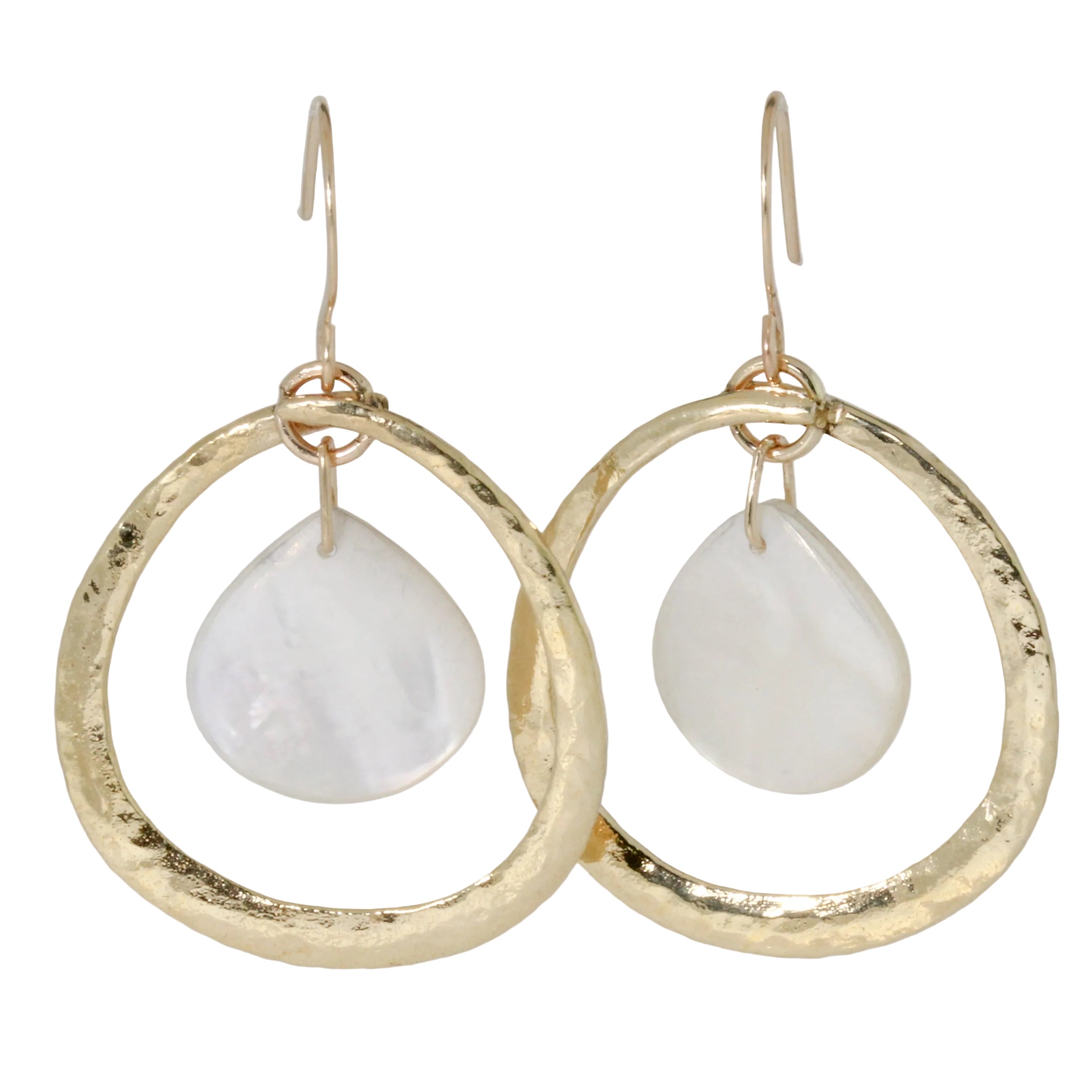 Indie Mother of Pearl Earrings-Lulu Designs