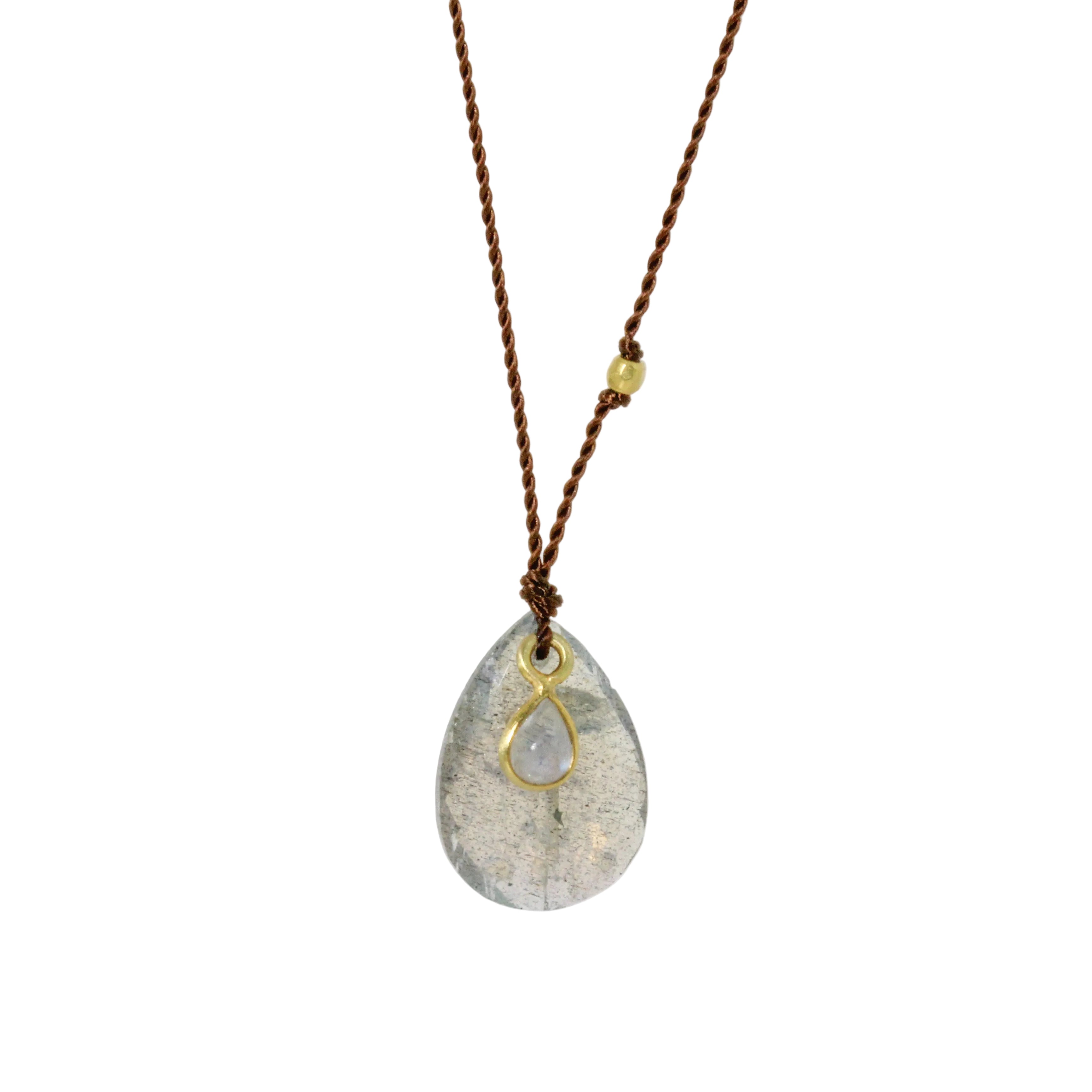 Labradorite + Moonstone Necklace-Margaret Solow
