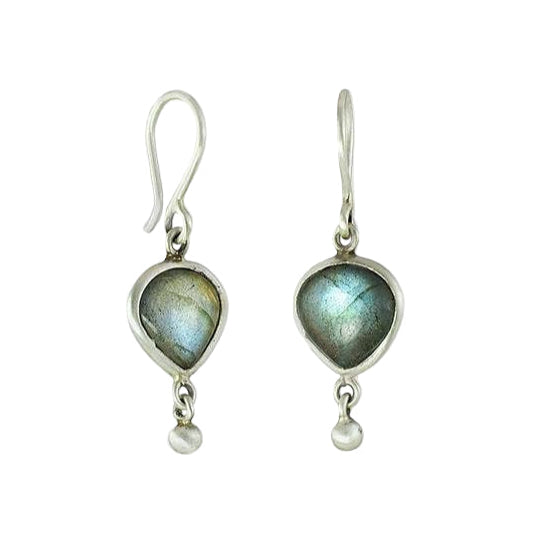 Labradorite Teardrop Dangle Earrings-Jane Diaz