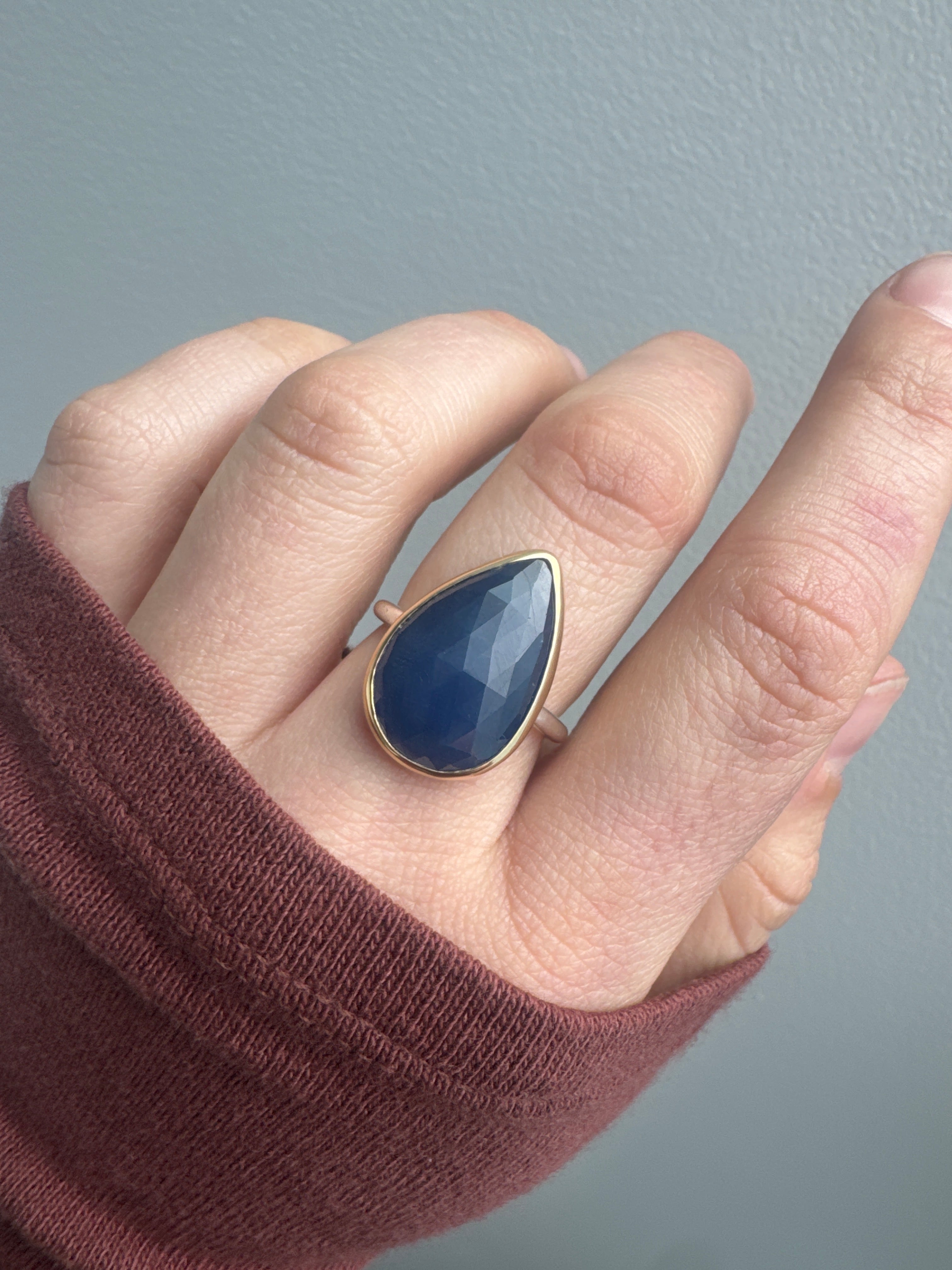Large Blue Sapphire Ring-Sara Thompson