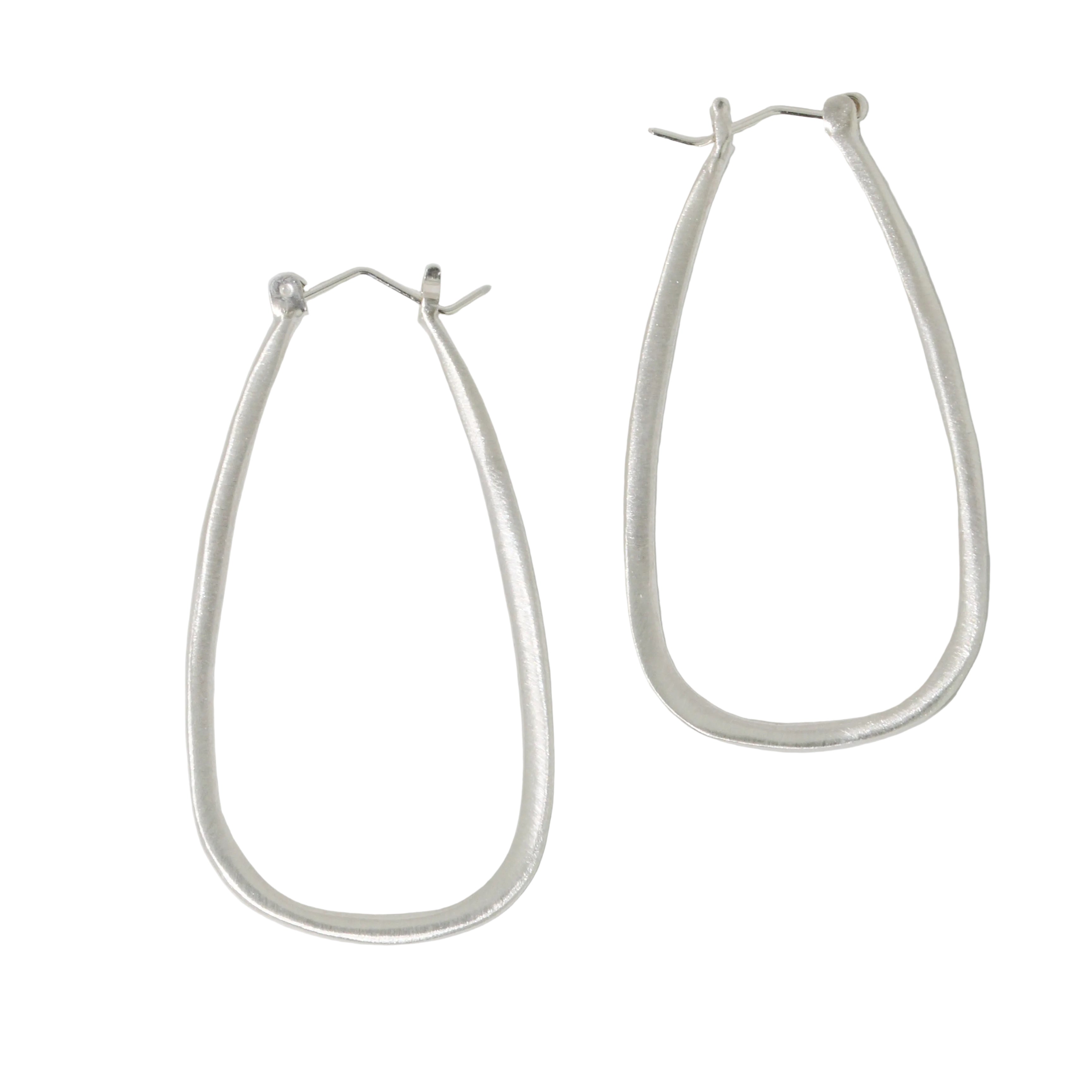 Large Open Tear Hoop Earrings-Philippa Roberts