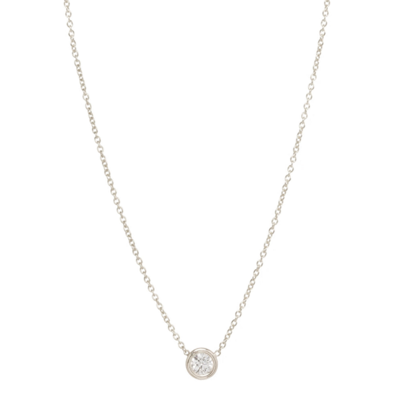 Large Single Floating Diamond Necklace-Zoë Chicco