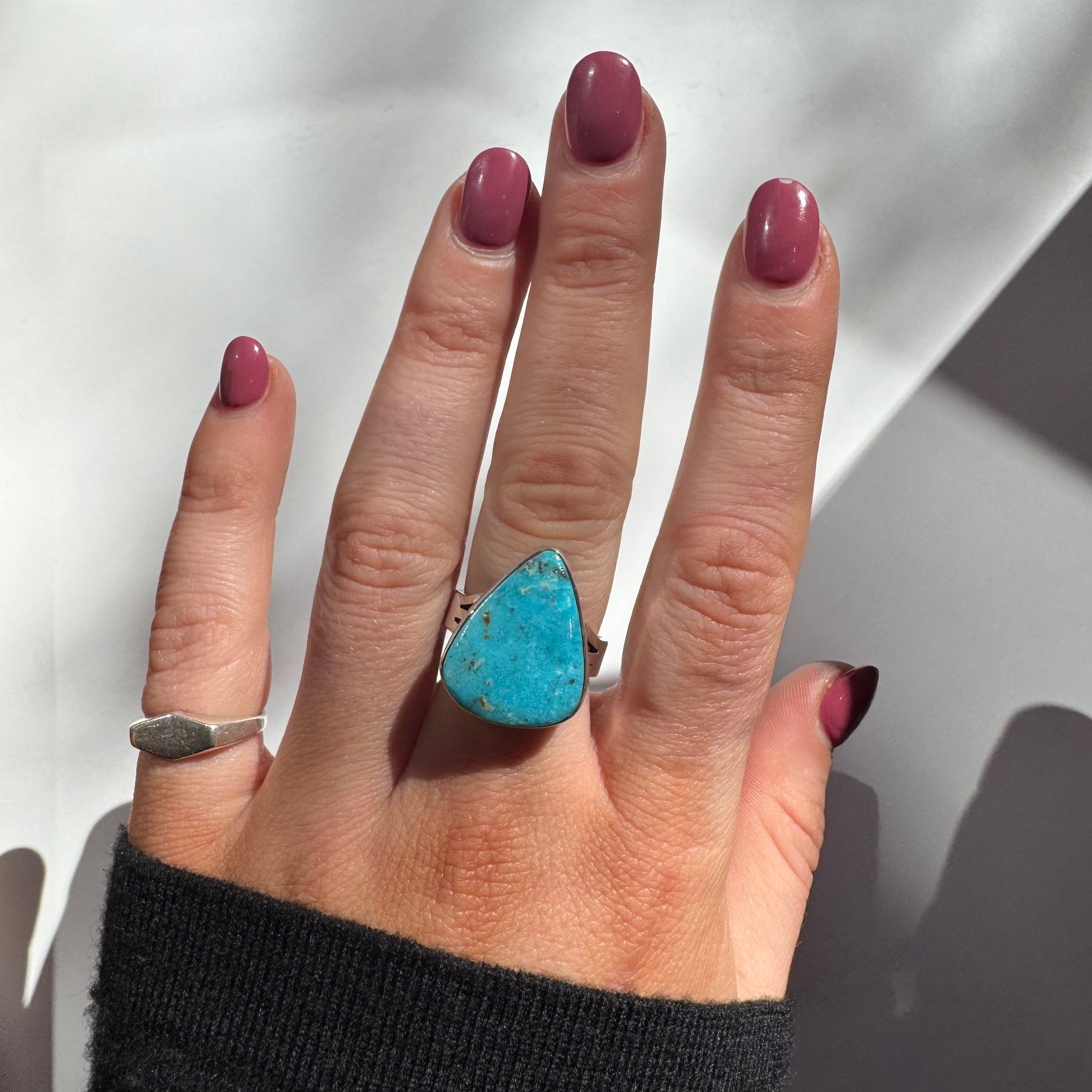 Large Triangle Turquoise Ring by JS-Southwest