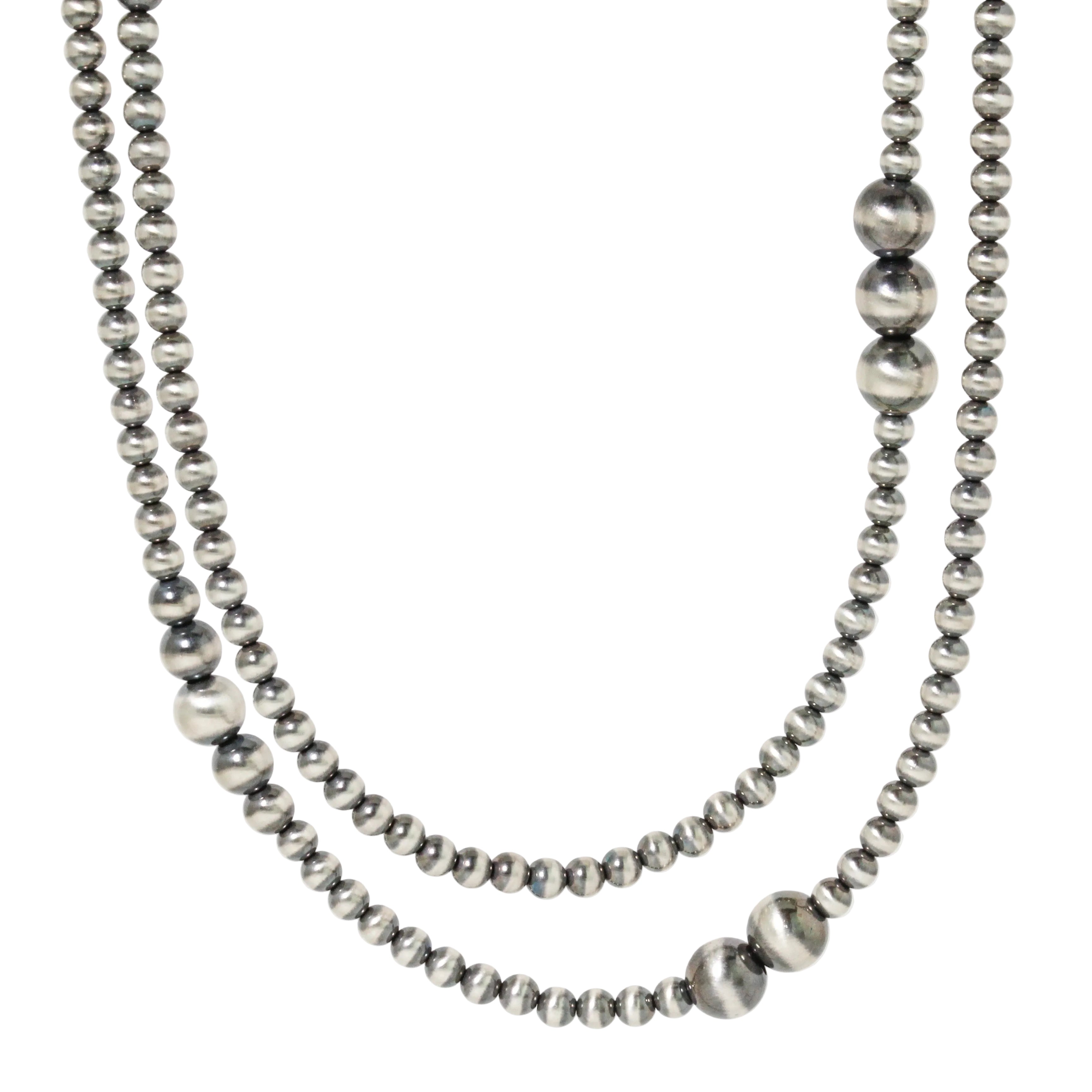 Long 4mm & 8mm Mixed Navajo Pearl Necklace-Southwest