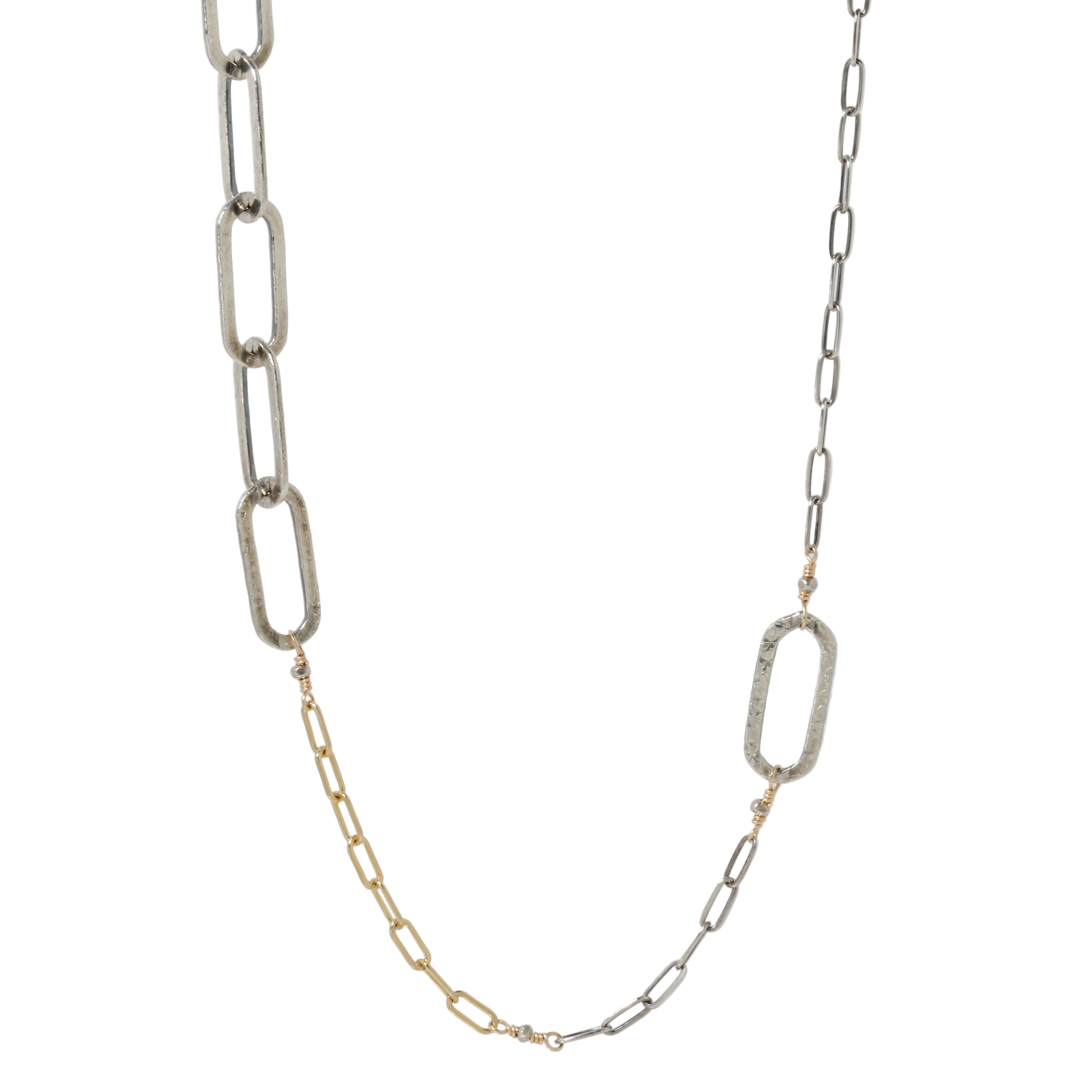 Long Two-Tone Link Necklace-Dana Kellin