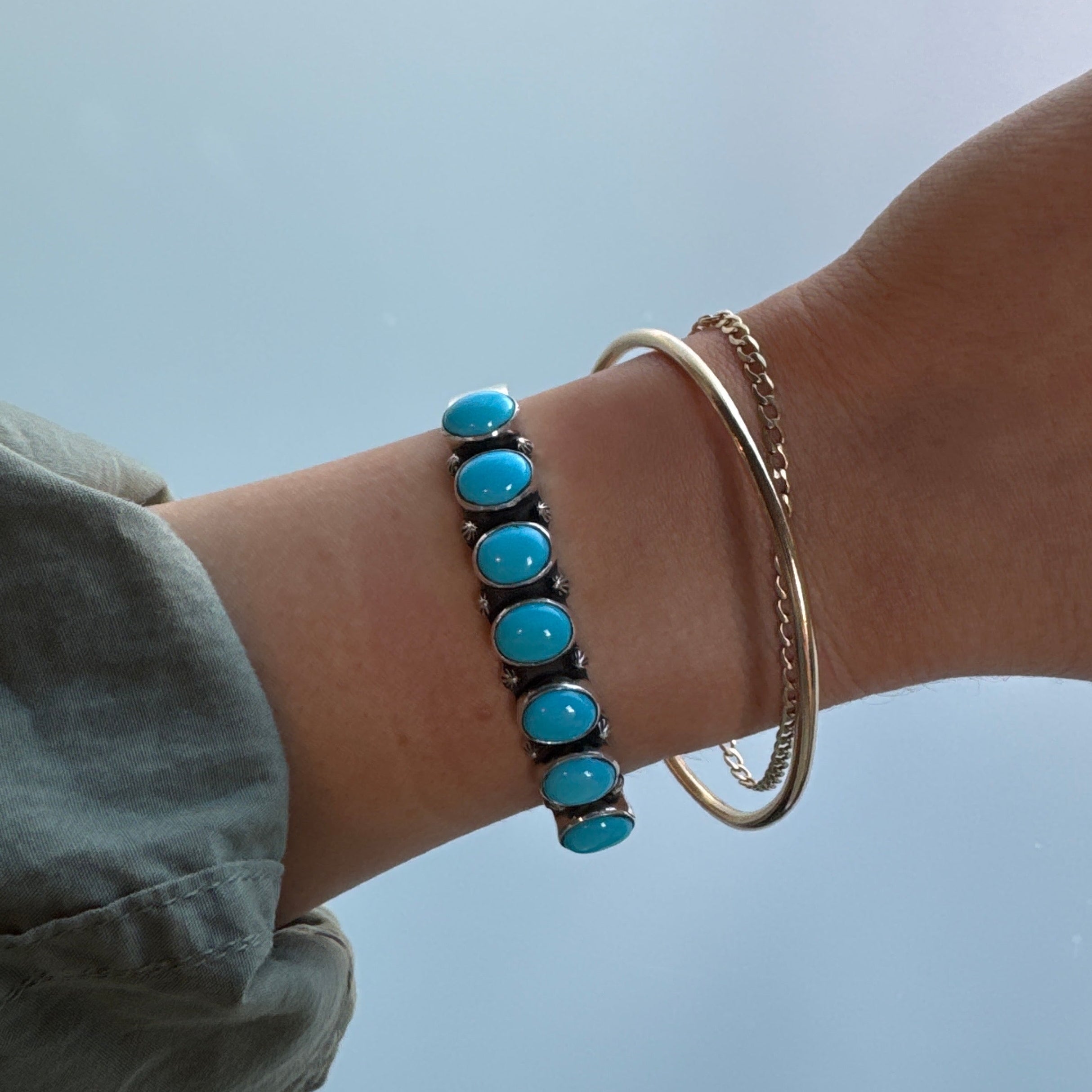Lucky Seven Cuff Bracelet by Lloyd Martinez-Southwest