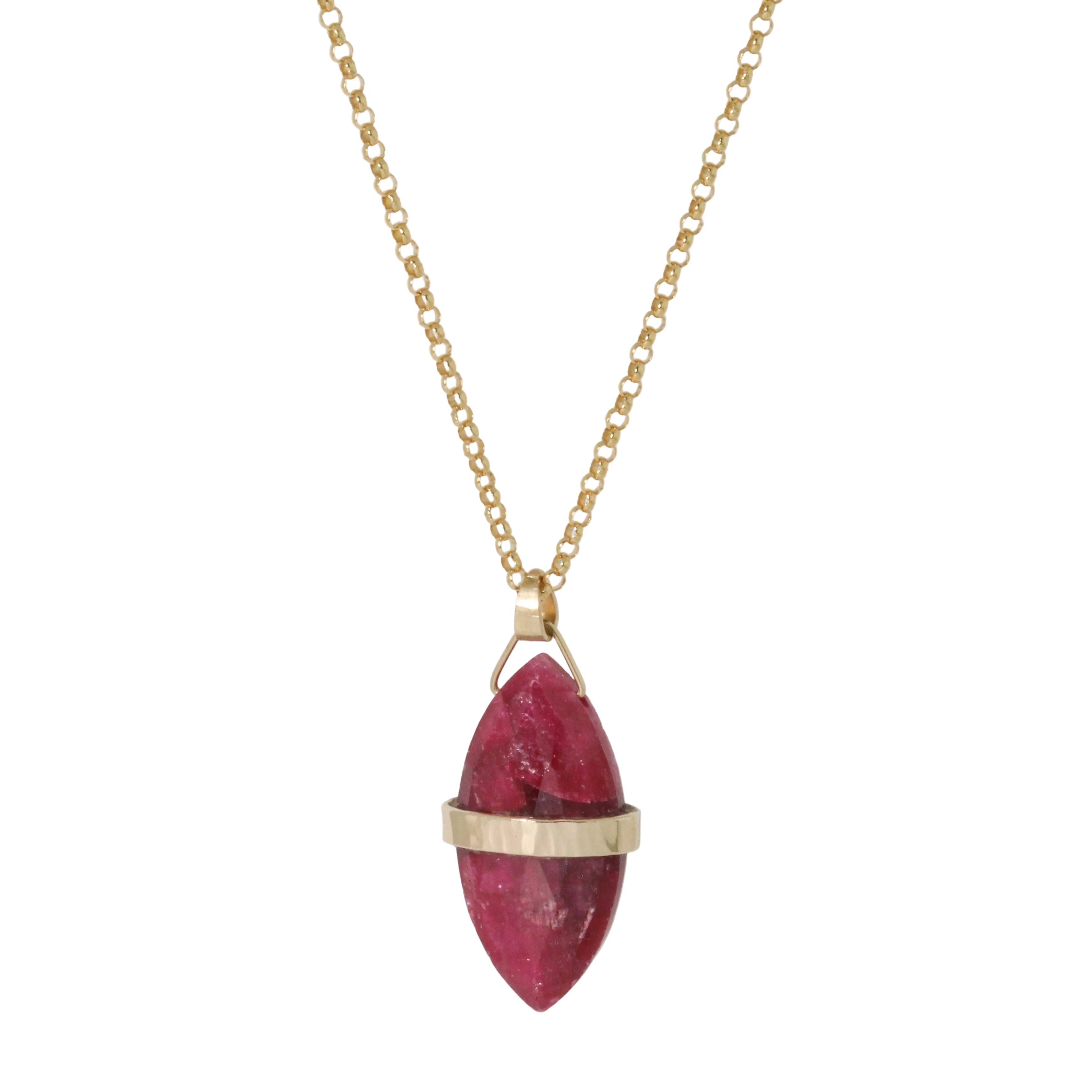 Lumen Ruby Necklace-Lulu Designs
