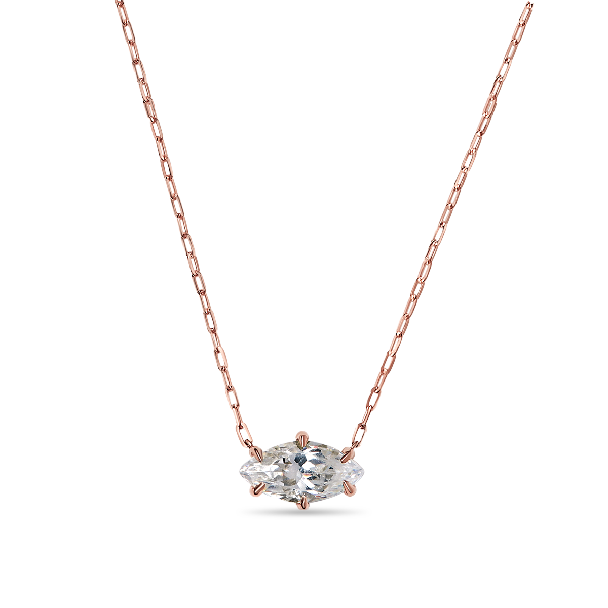Marquise Diamond Pendant Necklace