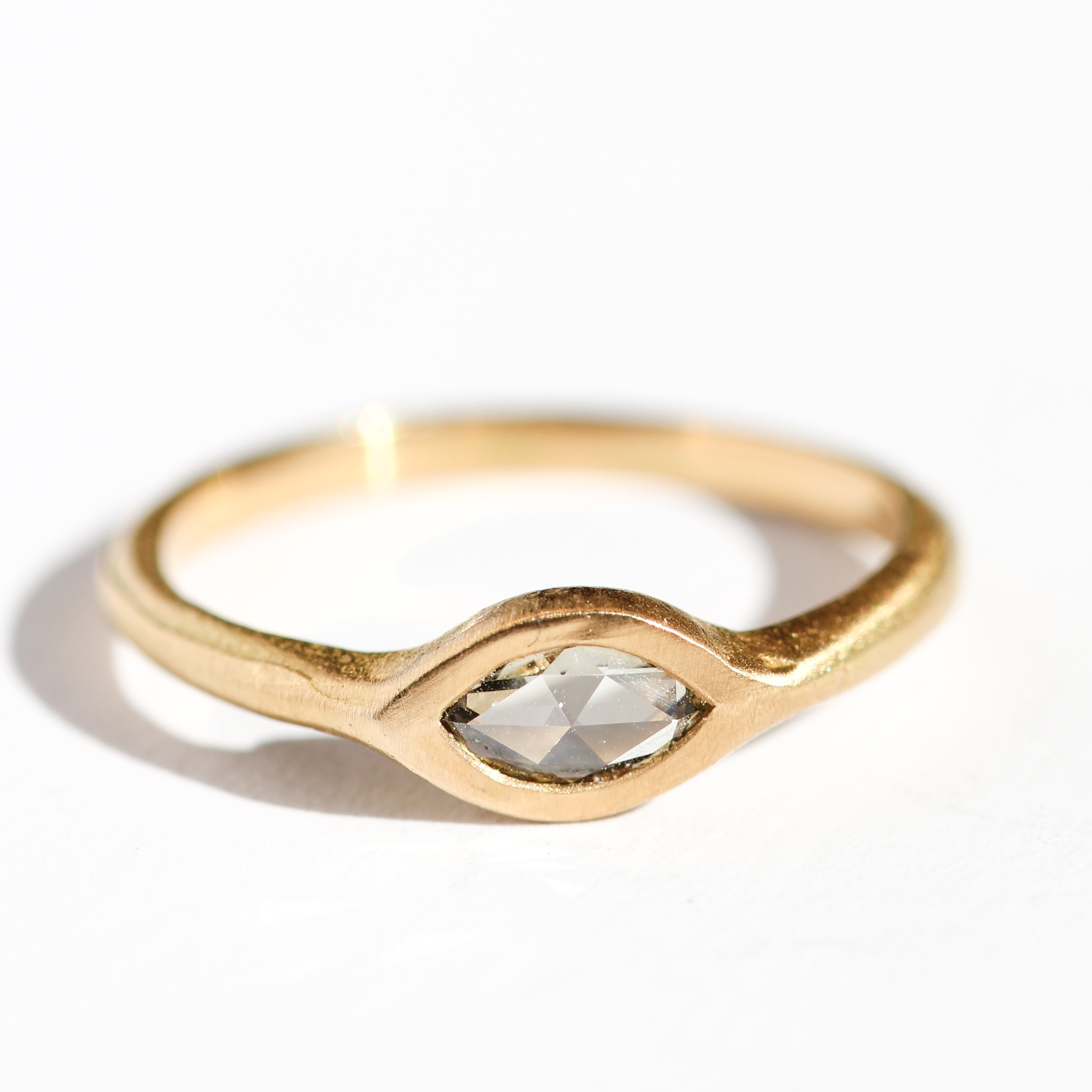 Marquis Diamond Signet Ring-Petite Baleine