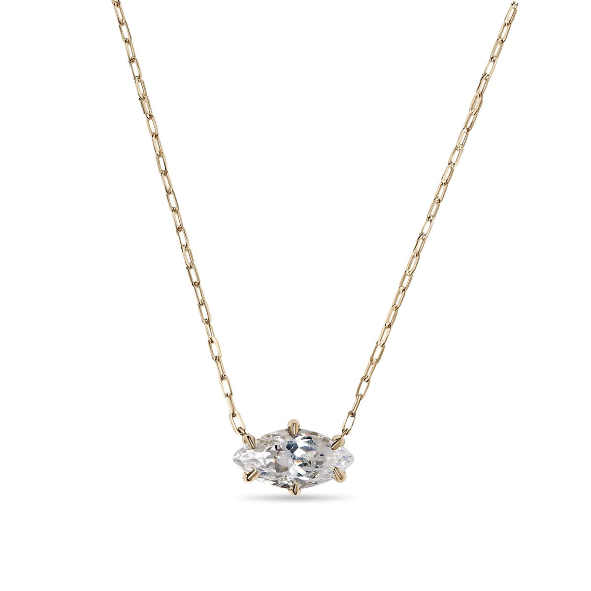 Marquise Diamond Pendant Necklace-Unbridaled Collective