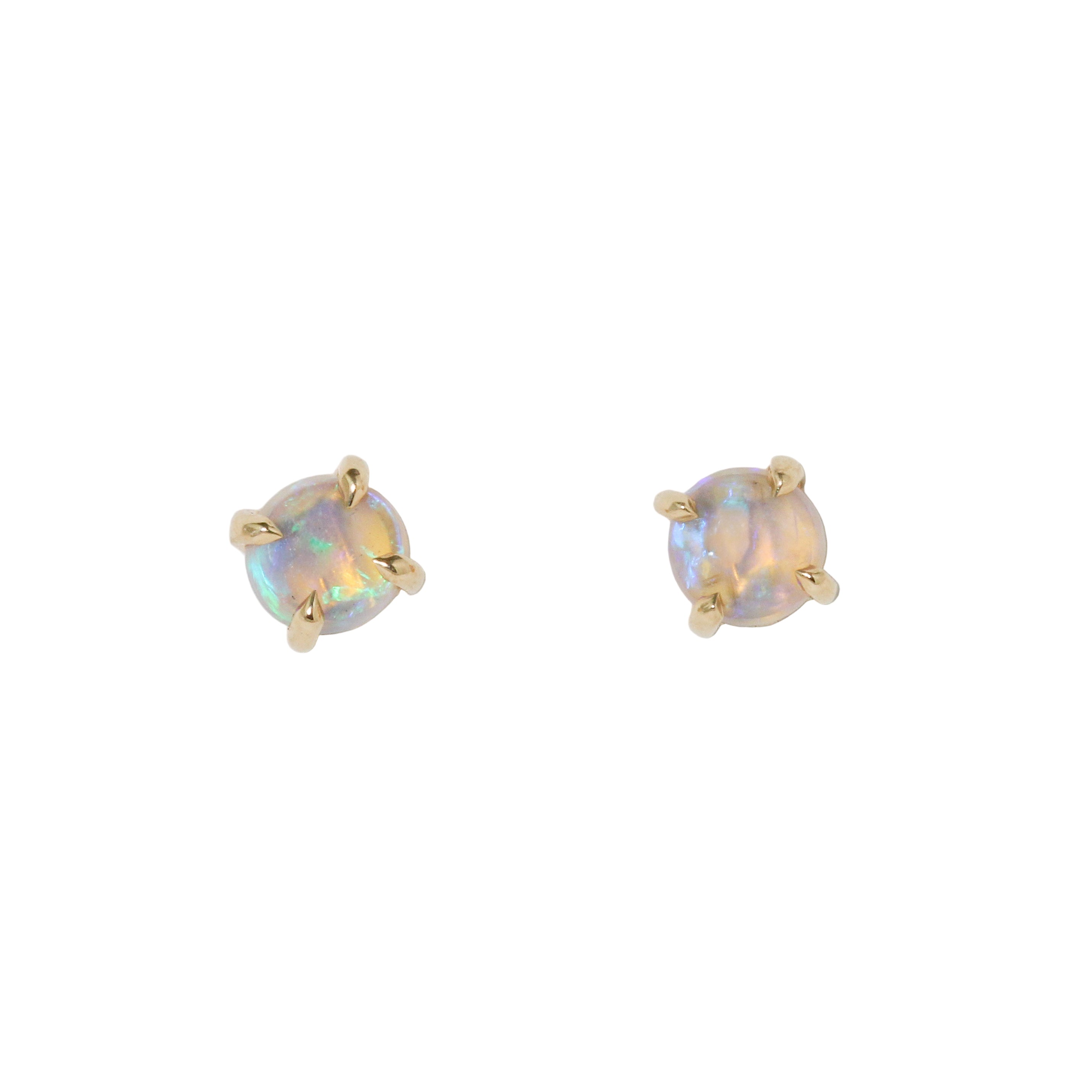 Mini Blue Opal Stud Earrings-Petite Baleine