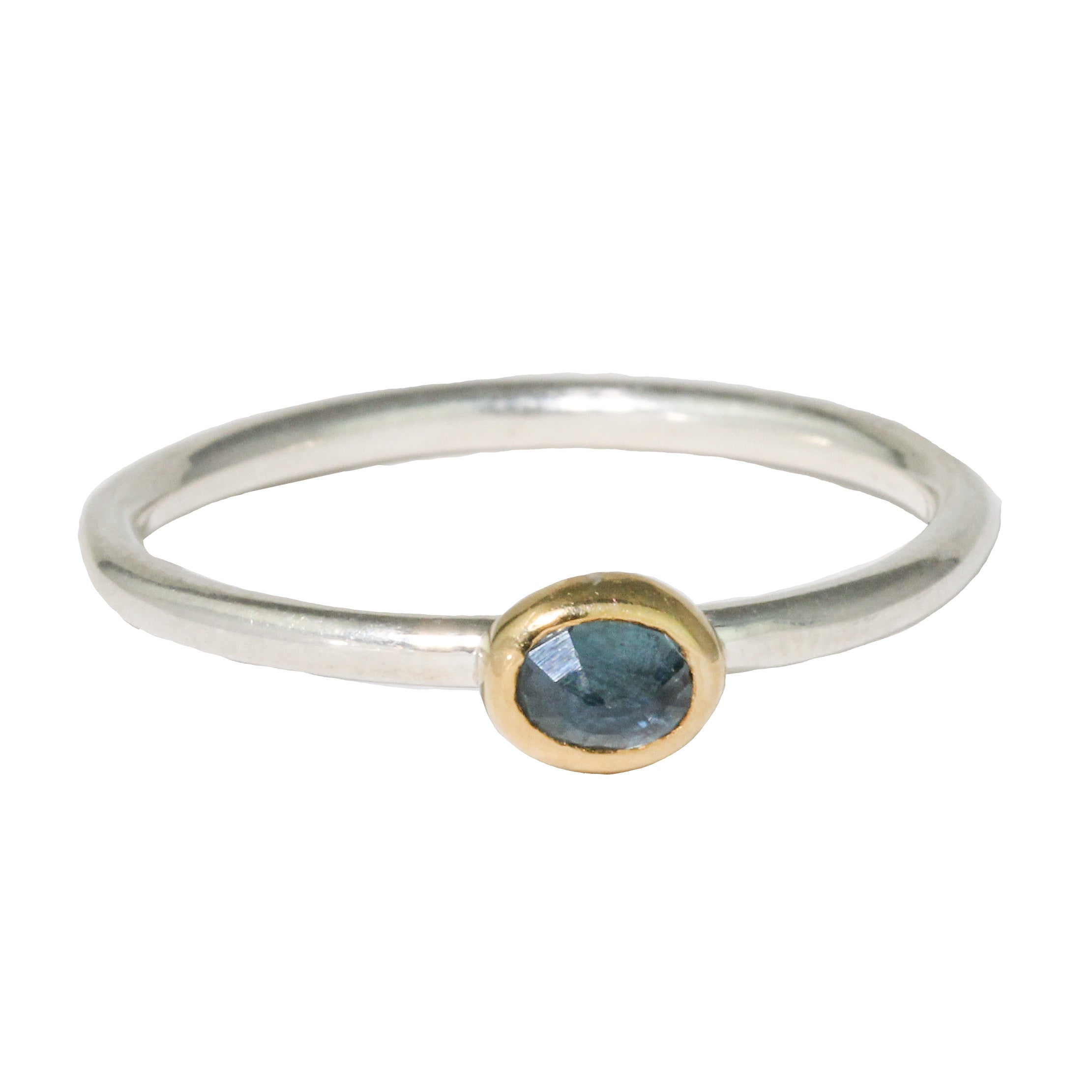Mini Blue Sapphire Stacking Ring-Sara Thompson