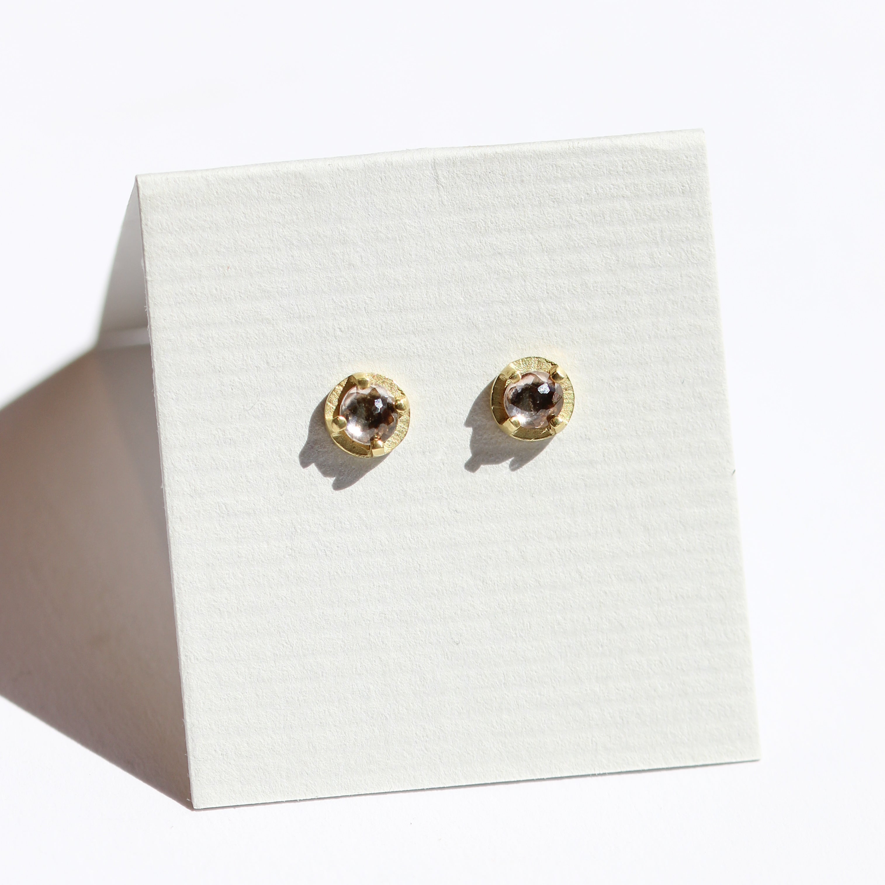 Mini Carved Zircon Stud Earrings-Heather Guidero