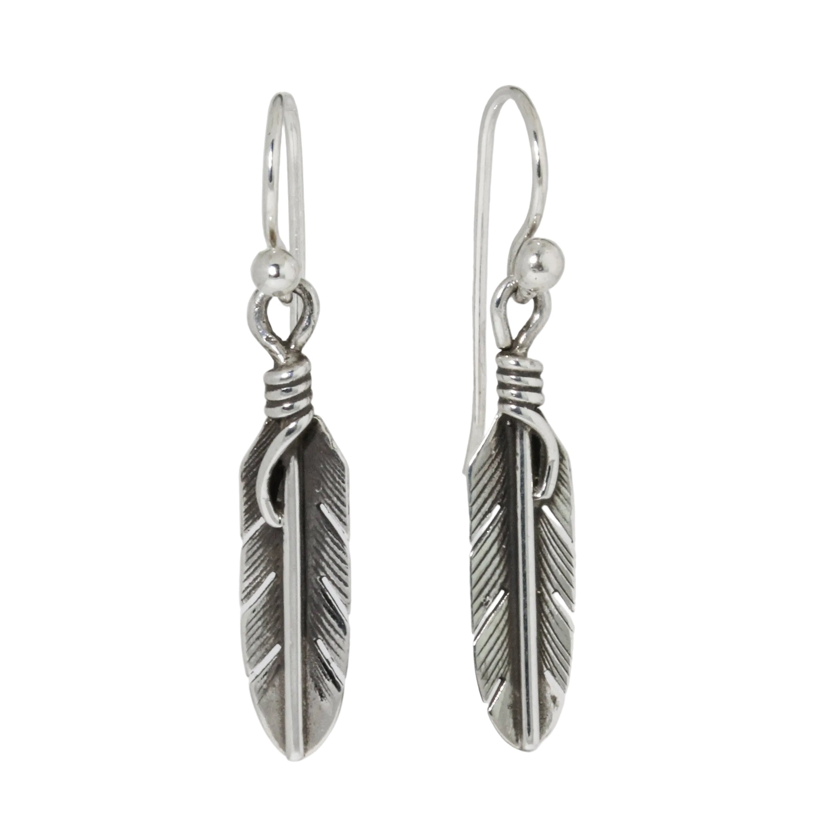 Mini Feather Earrings by Lena Platero-Southwest