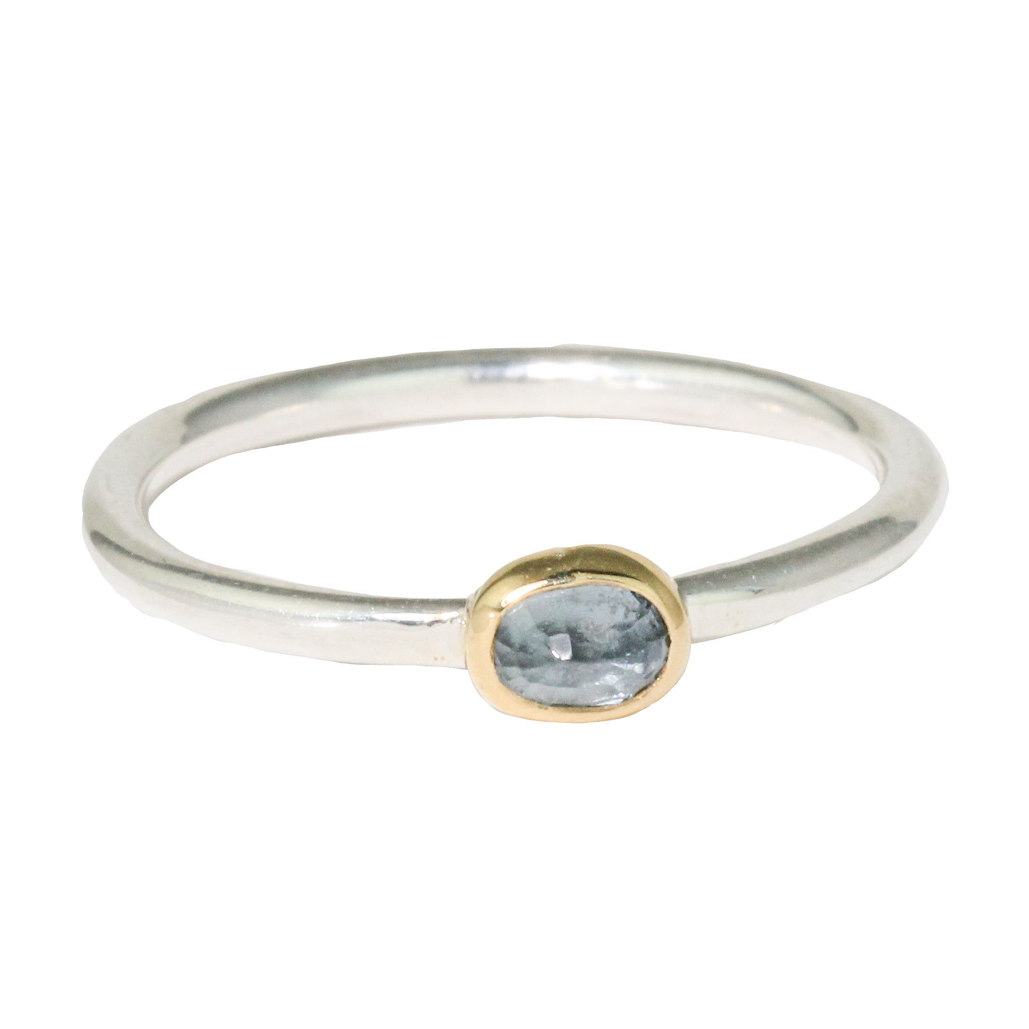 Mini Light Blue Sapphire Stacking Ring-Sara Thompson