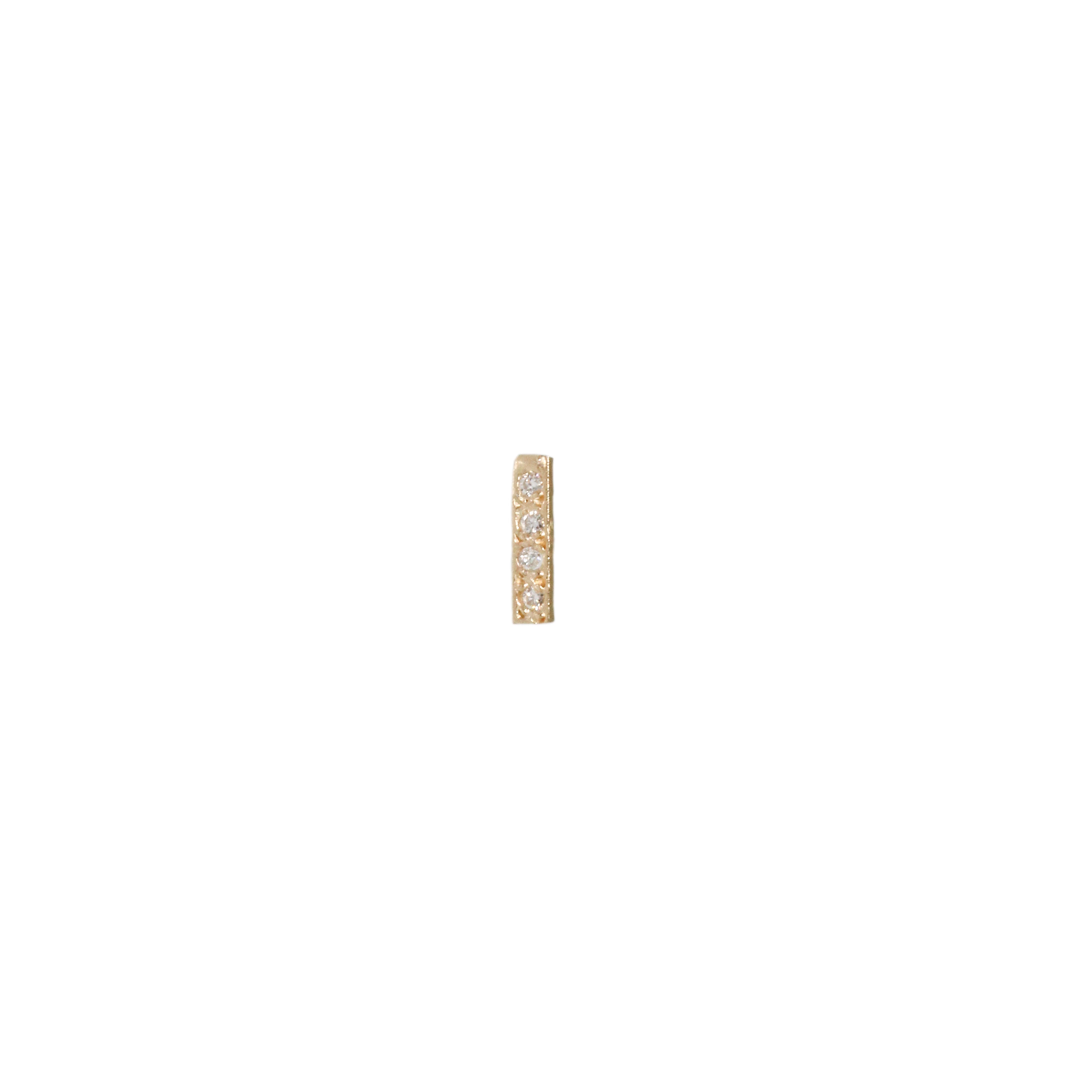 Mini Pave Diamond Bar Stud Earring-Victoria Cunningham