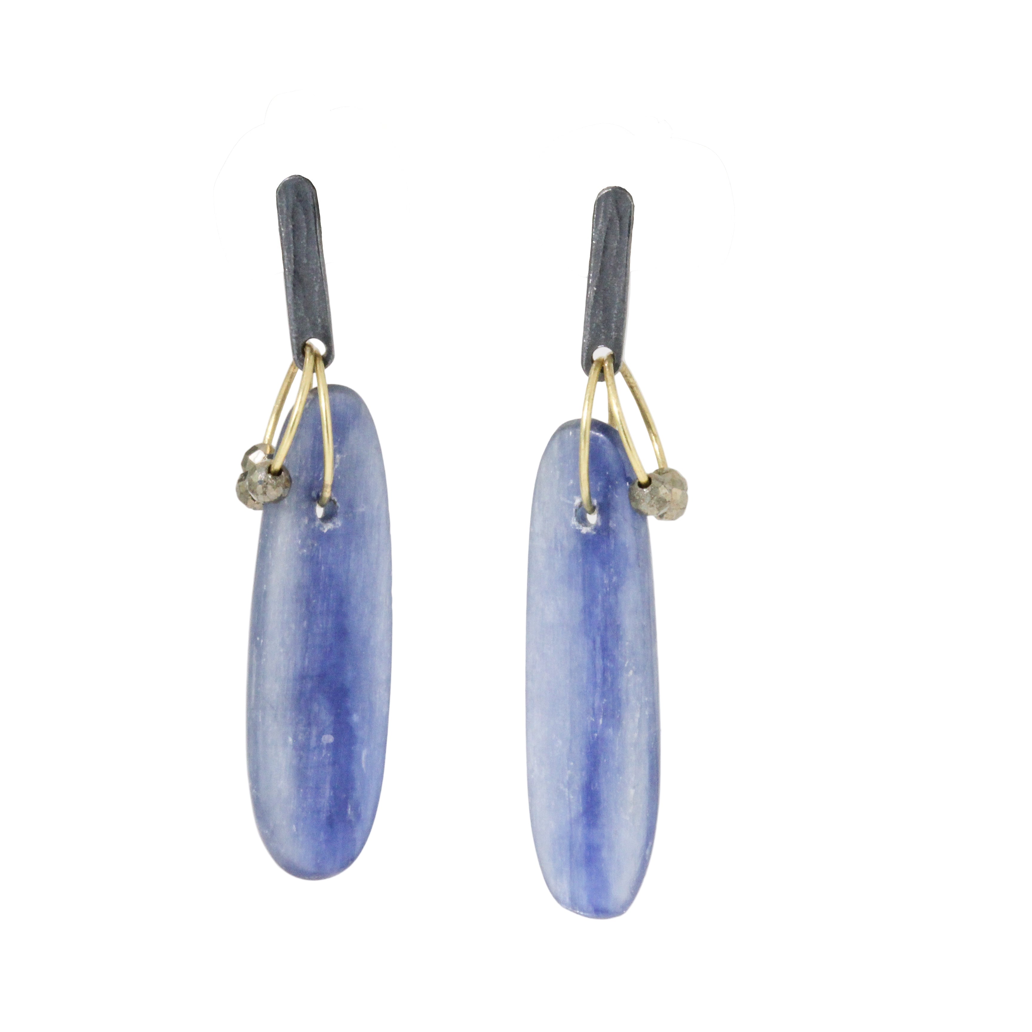 Mini Tangle Kyanite Earrings-Heather Guidero
