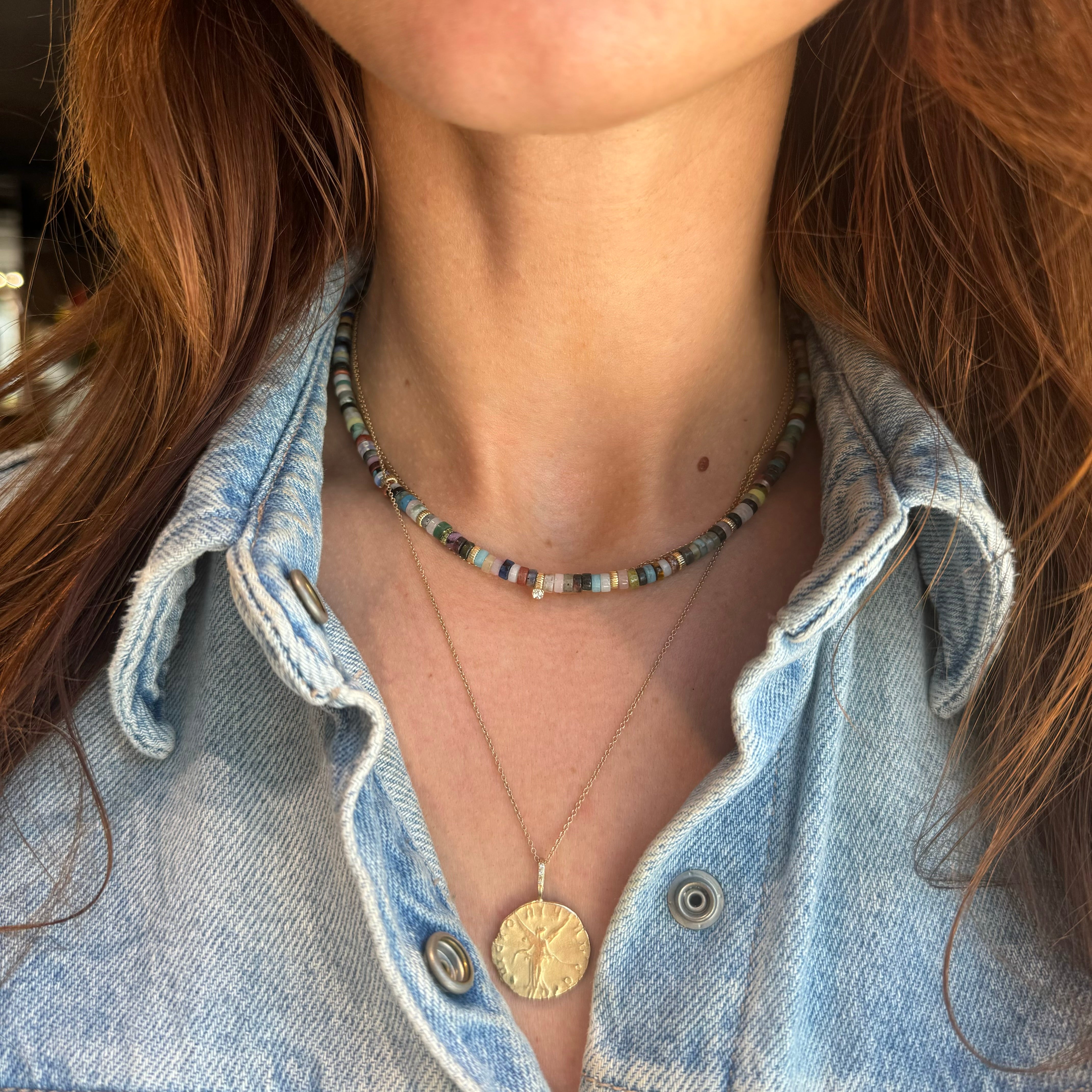 Mixed Multi Gemstone Necklace-Zoë Chicco