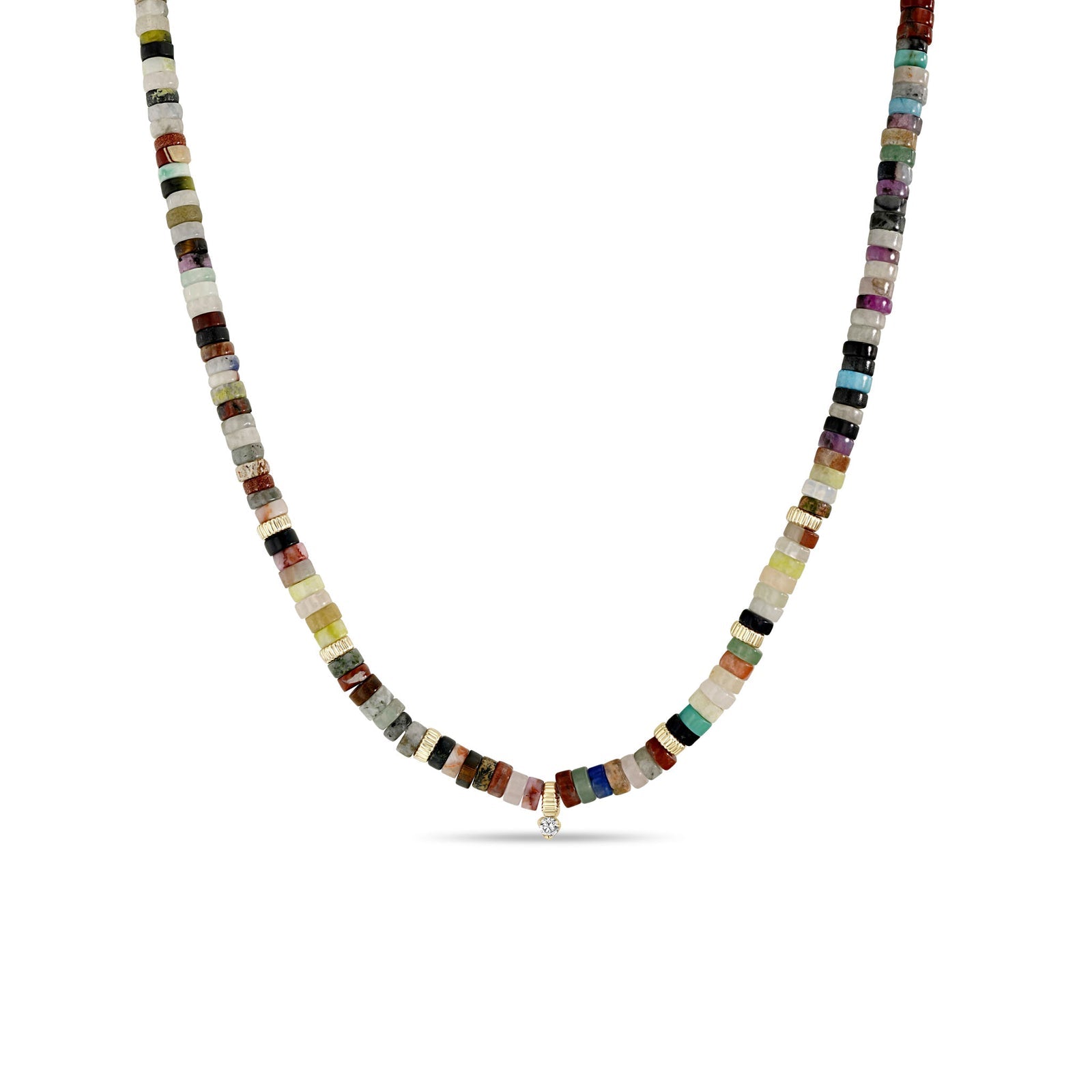 Mixed Multi Gemstone Necklace-Zoë Chicco