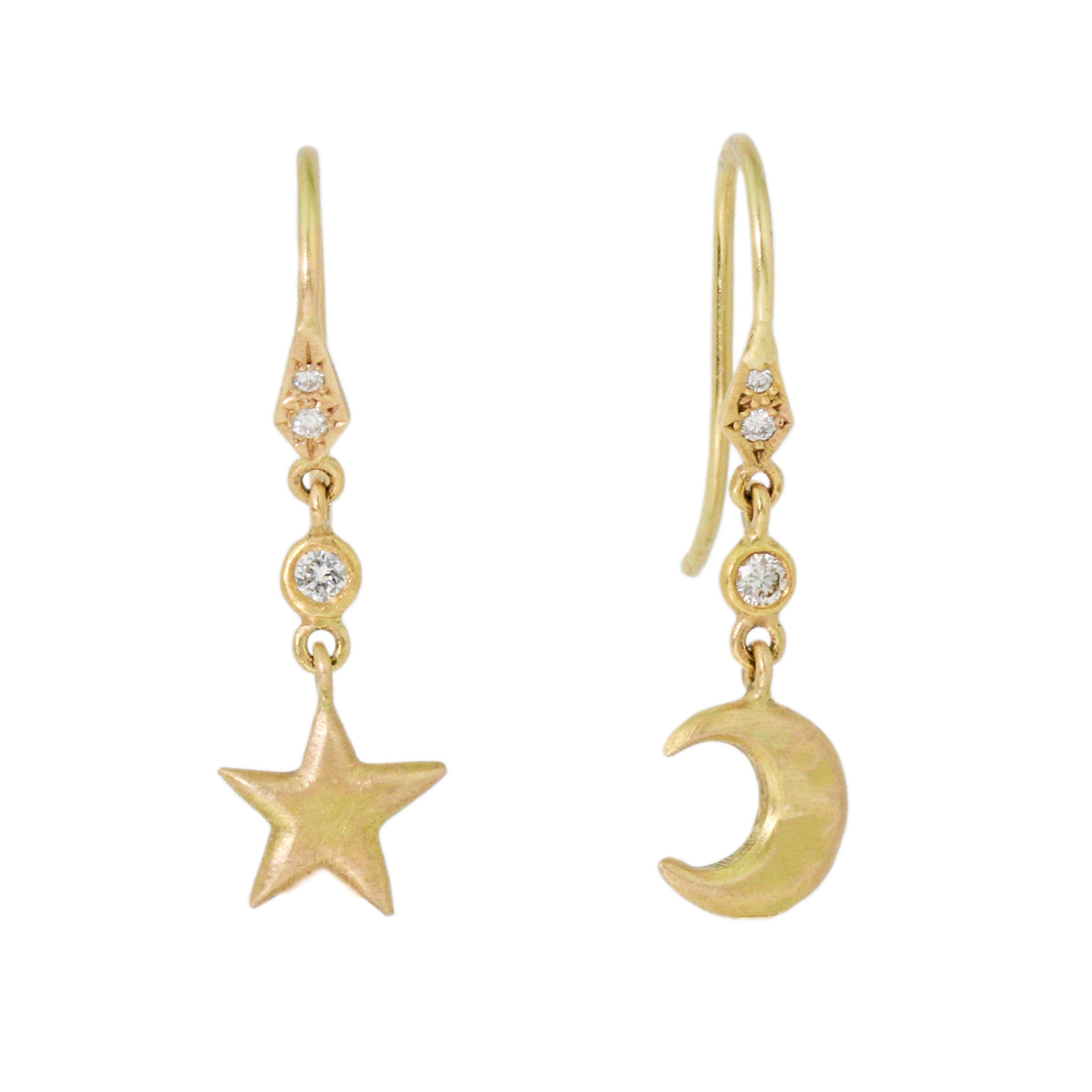 Moon and Star Earrings-Annie Fensterstock