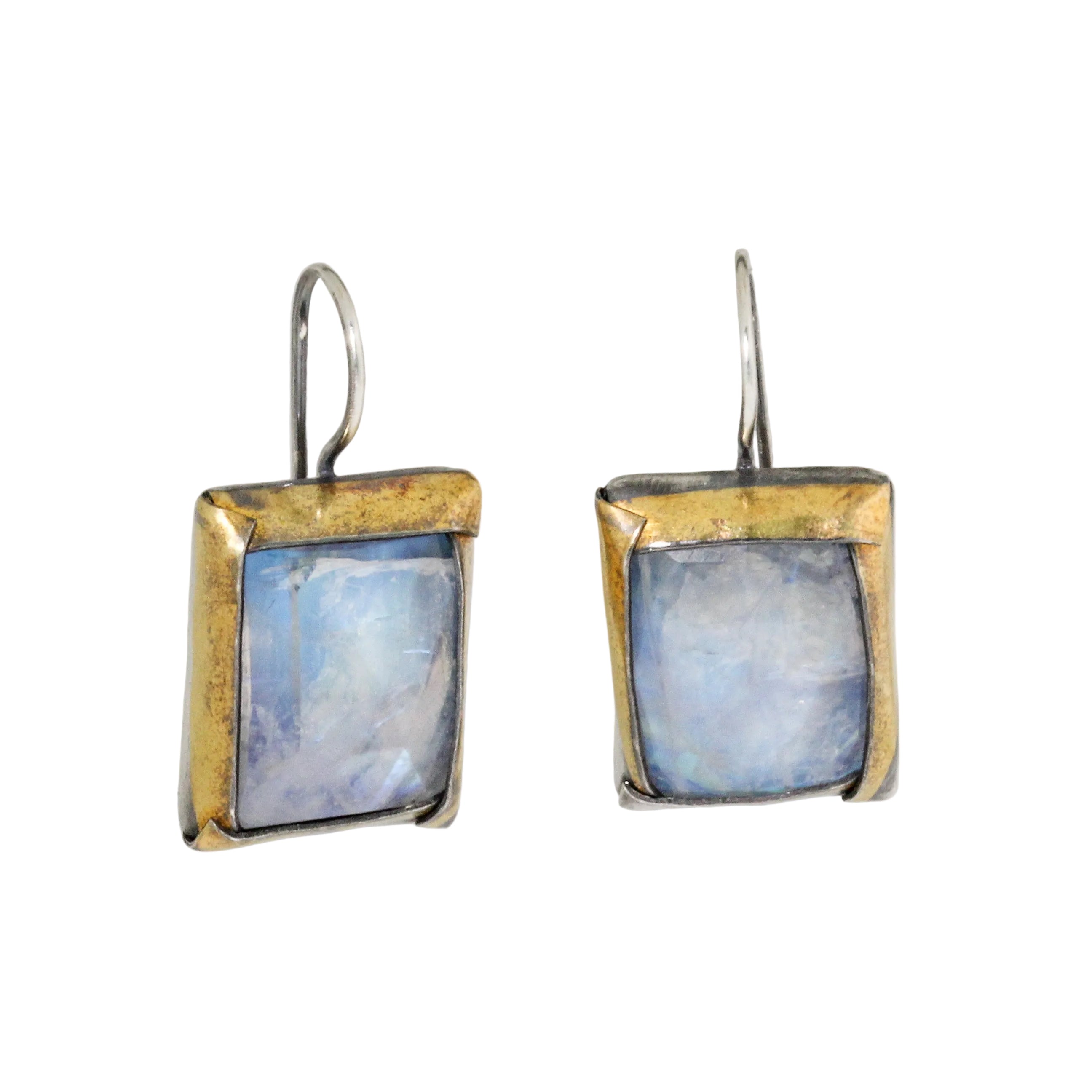 Moonstone Minimalist Drop Earrings-Austin Titus