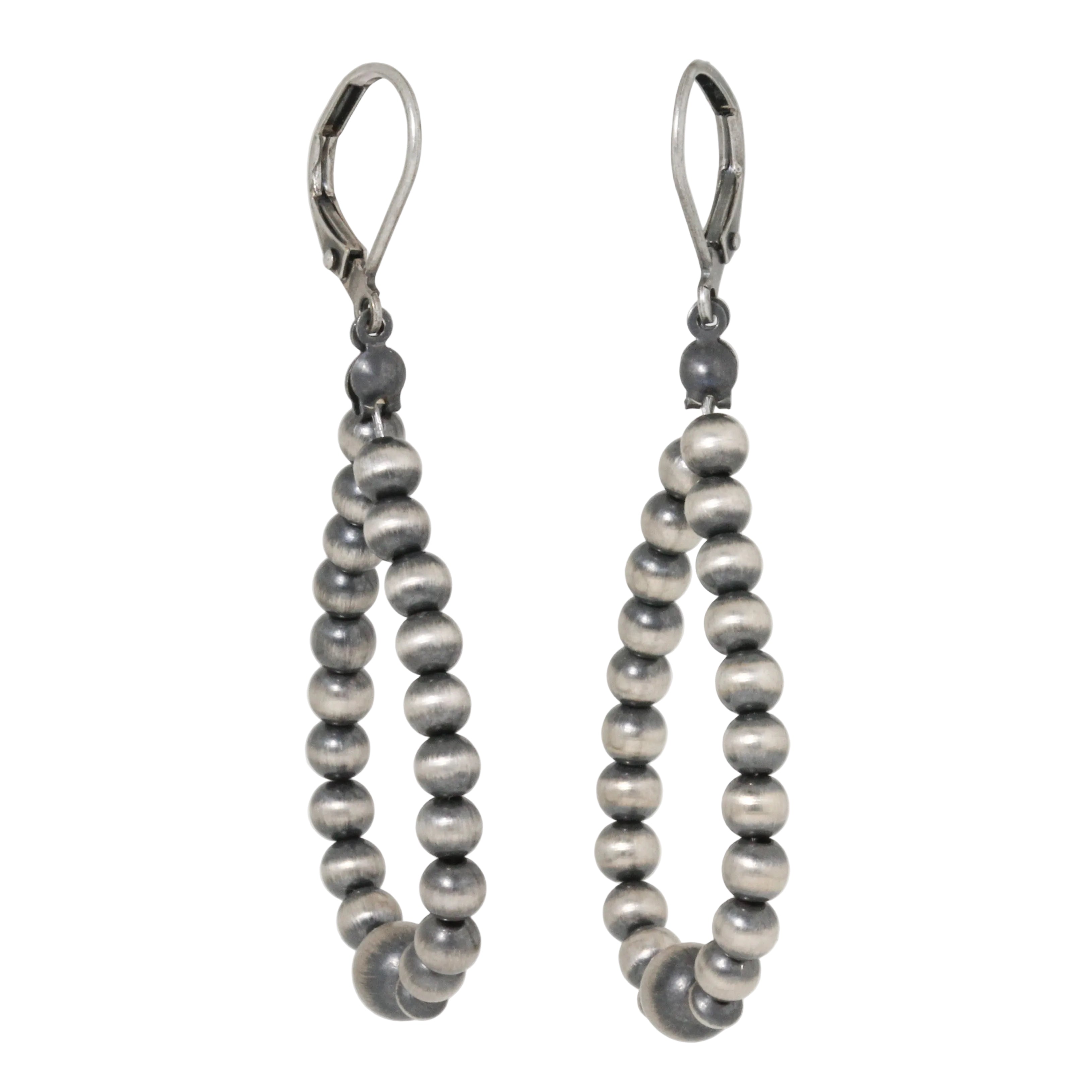 Navajo Pearl Teardrop Earrings-Southwest