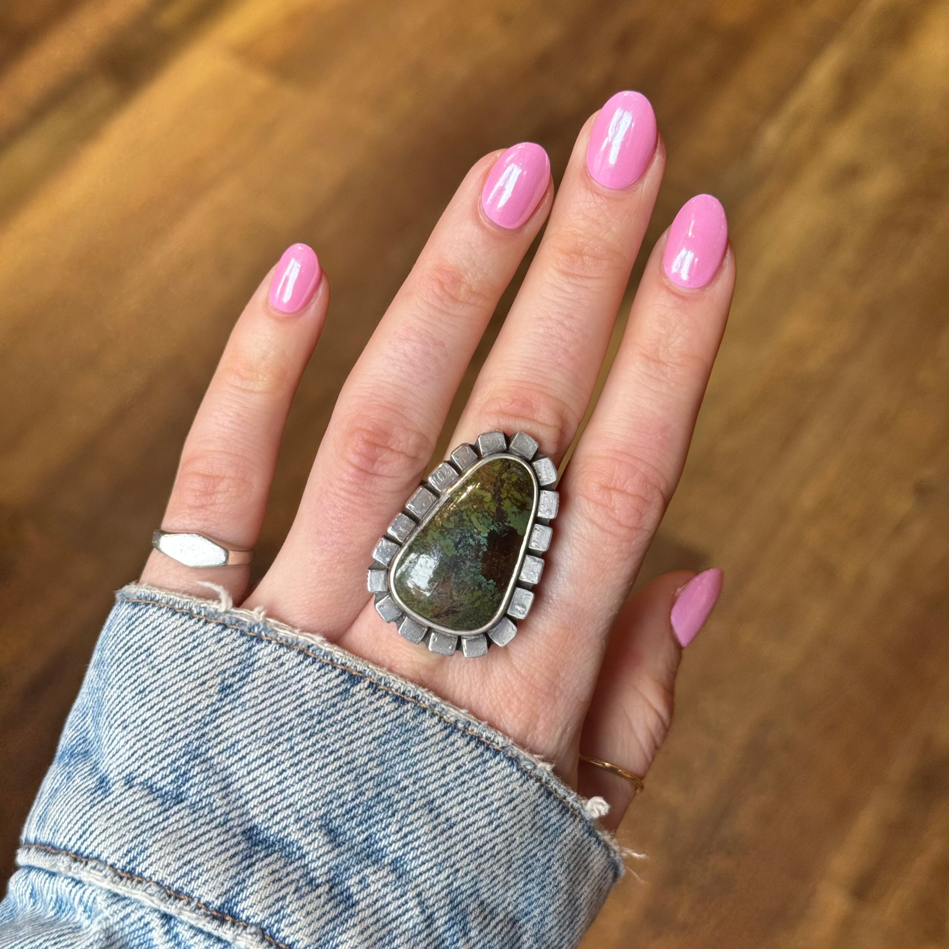 Nomad Green Turquoise Ring-Southwest