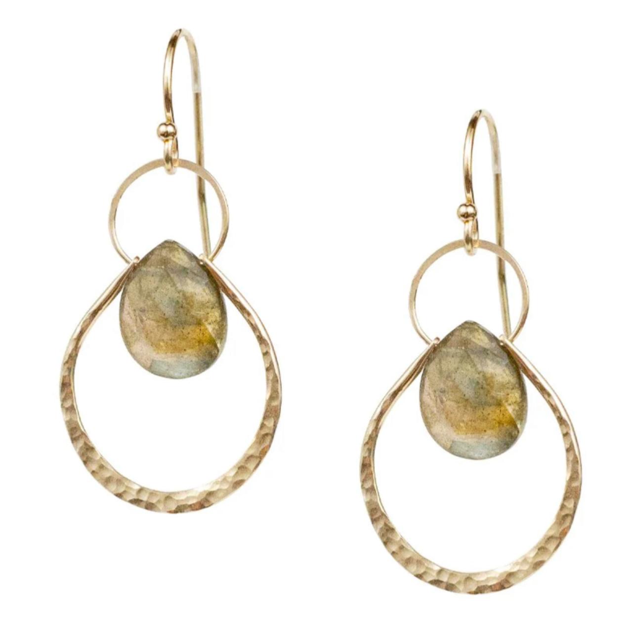 Ophelia Labradorite Earrings-Lulu Designs