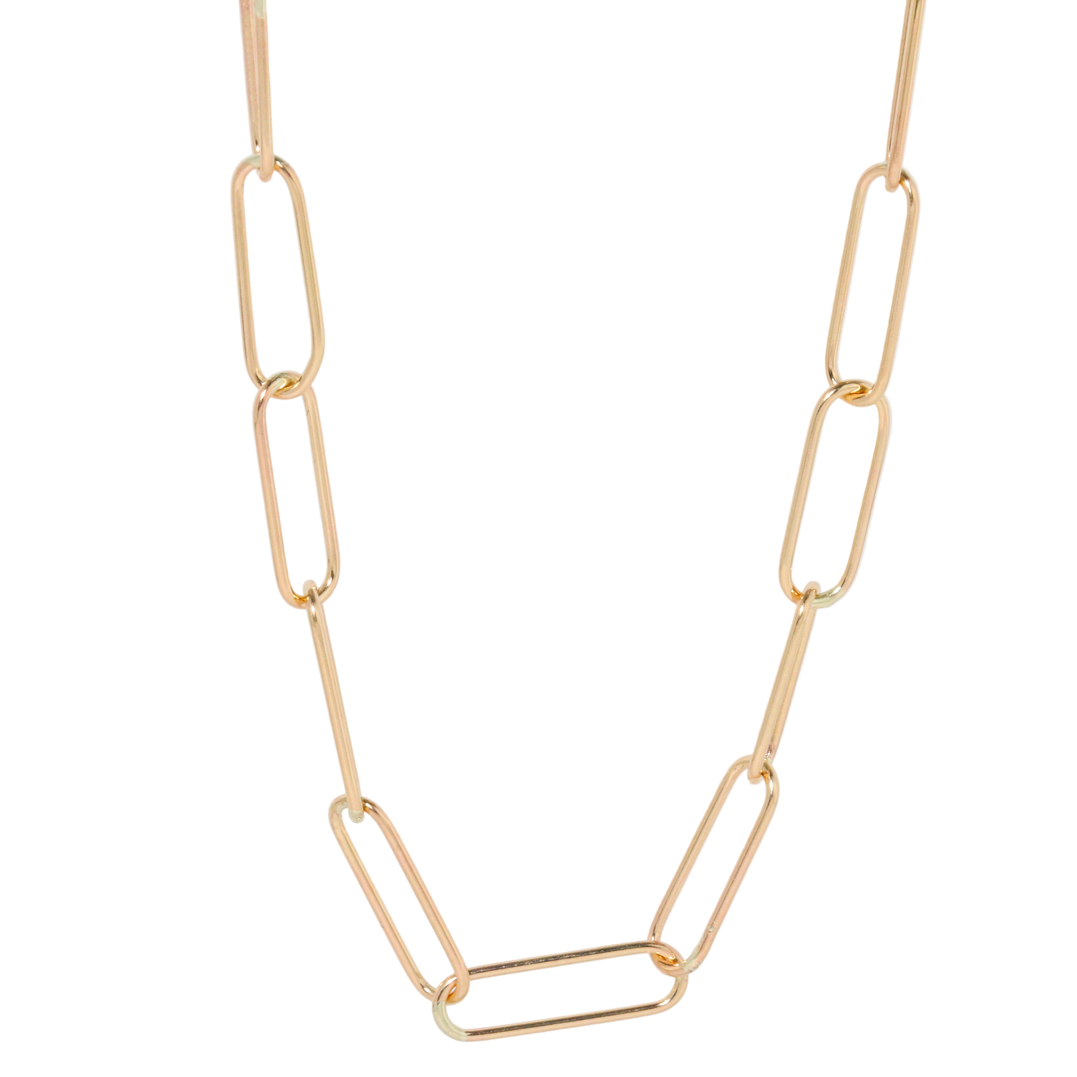 Paperclip Gold-Fill Link Necklace-Chemistry Jewelry