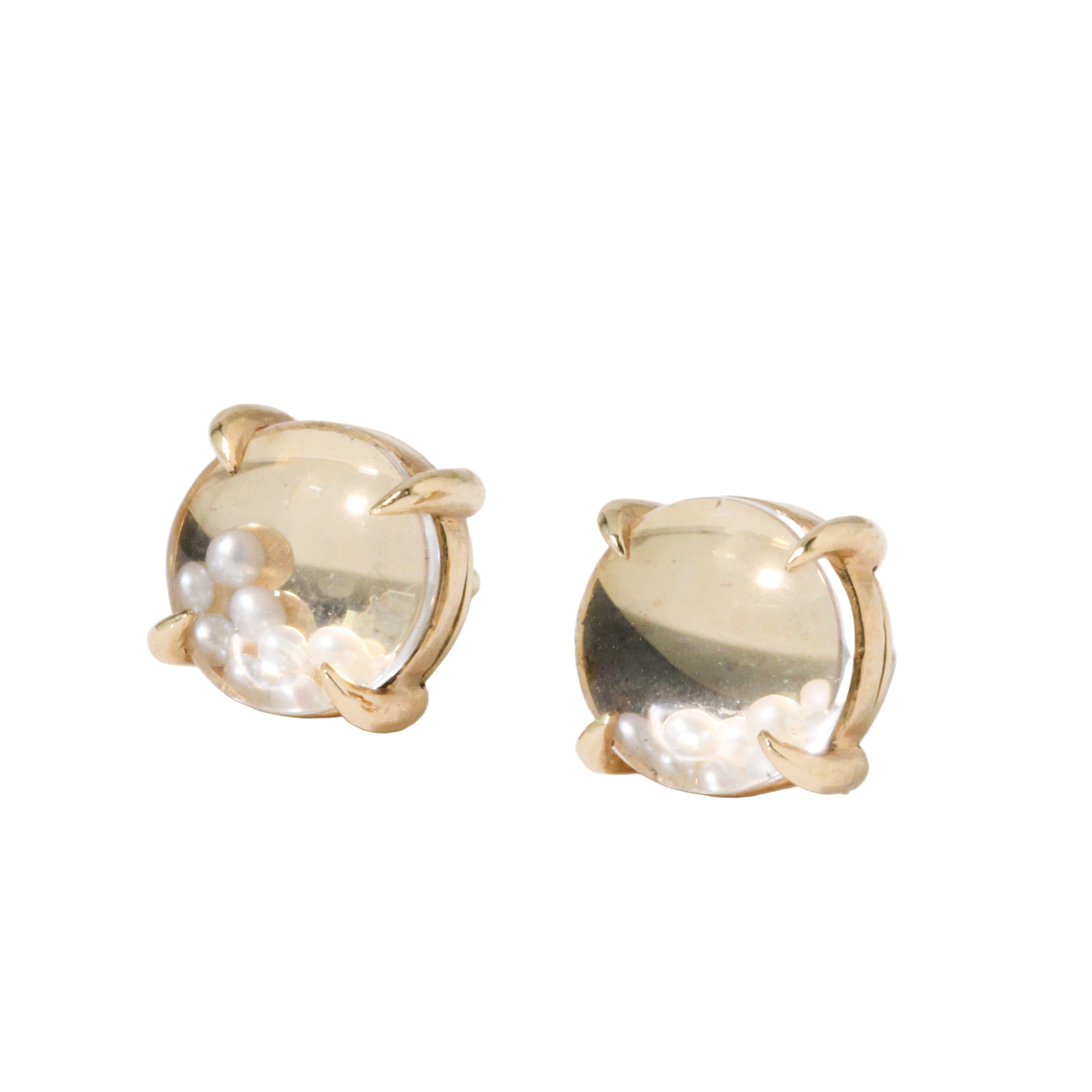 Pearl Shaker Stud Earrings-Emma Brooke