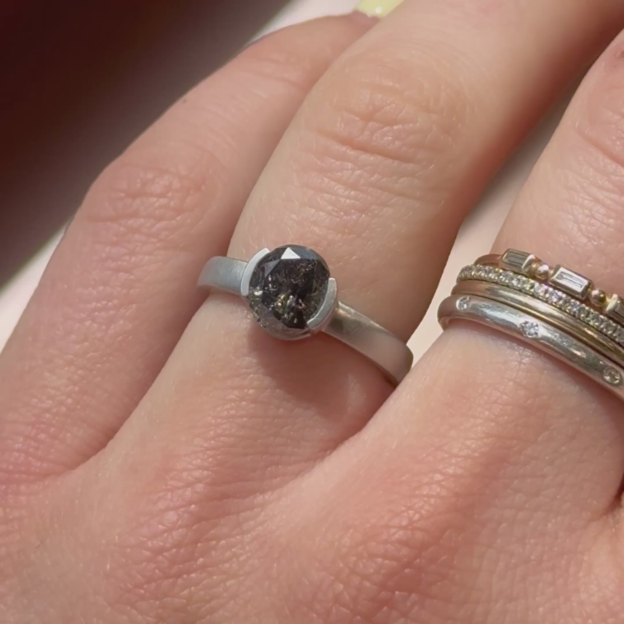 Black Diamond Bracket Ring