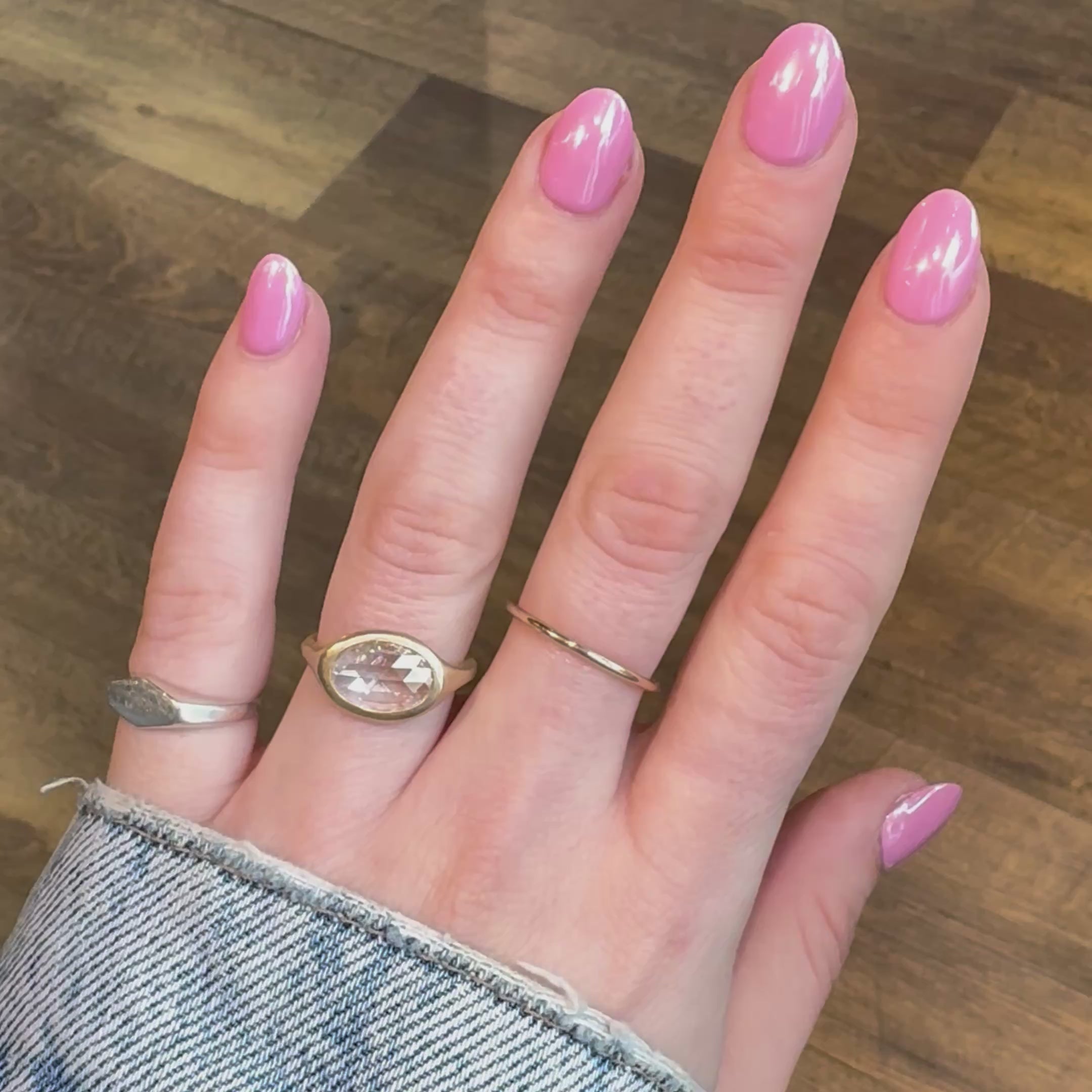 Rose Cut Diamond Signet Ring